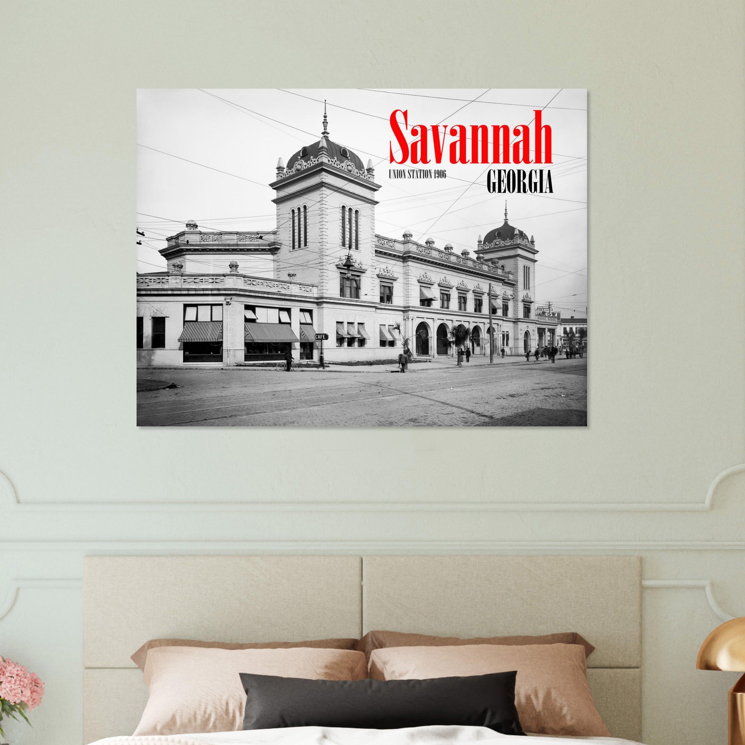 Savannah, Georgia 1905 - Union Station - Premium Matte Paper Poster