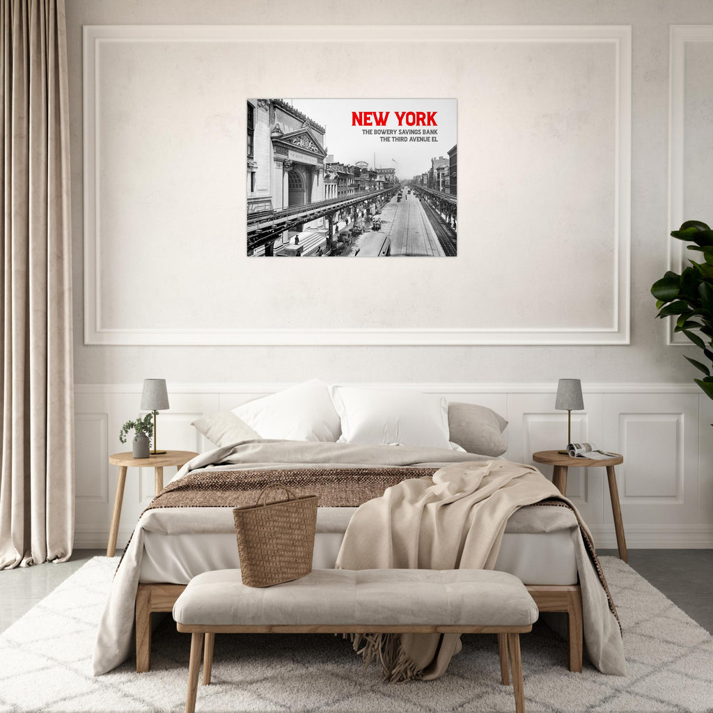 New York City, 1905 – The Bowery and the Third Avenue El - Premium Matte Paper Poster