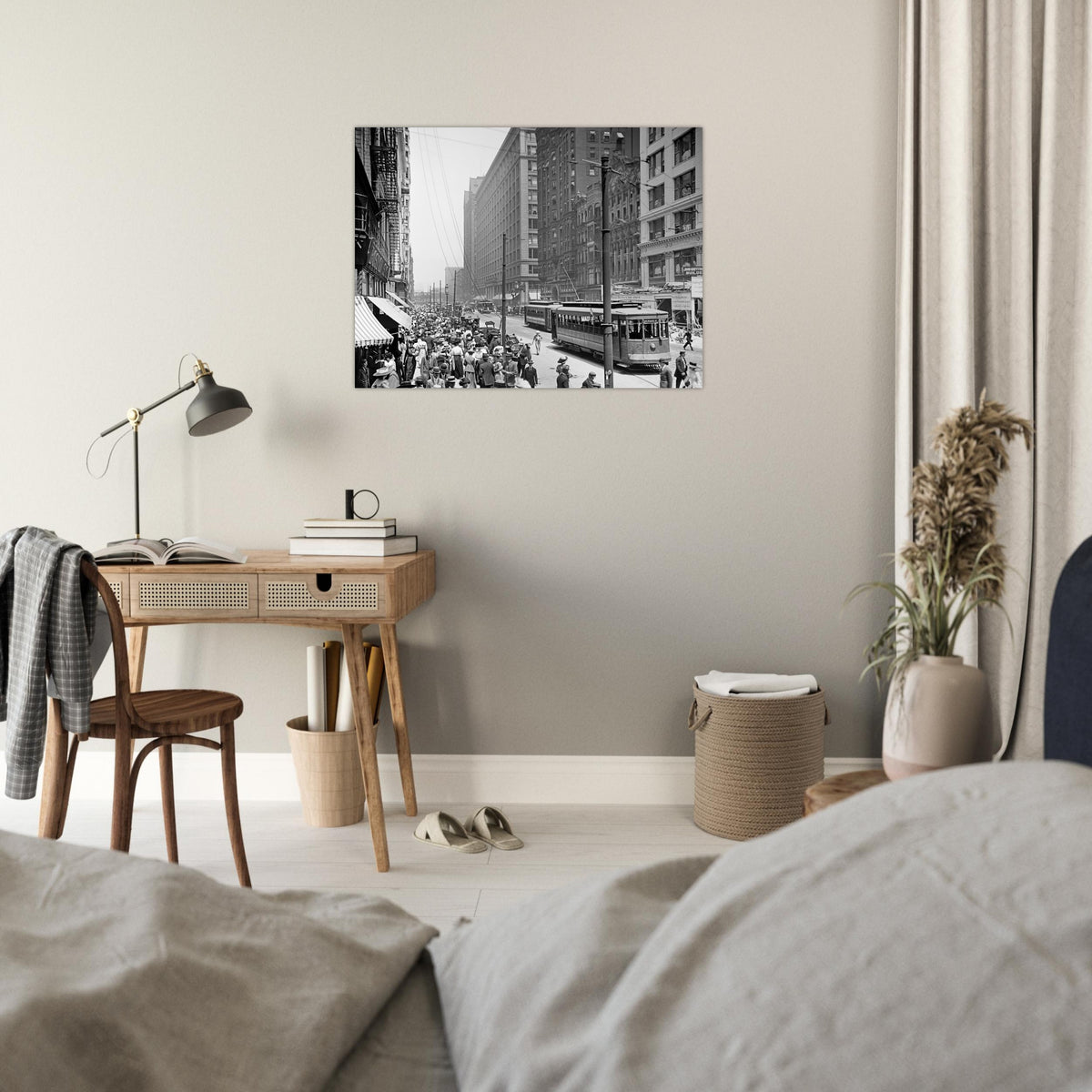 Chicago  - The busy crowd on State Street 1910 - Premium Matte Paper Poster