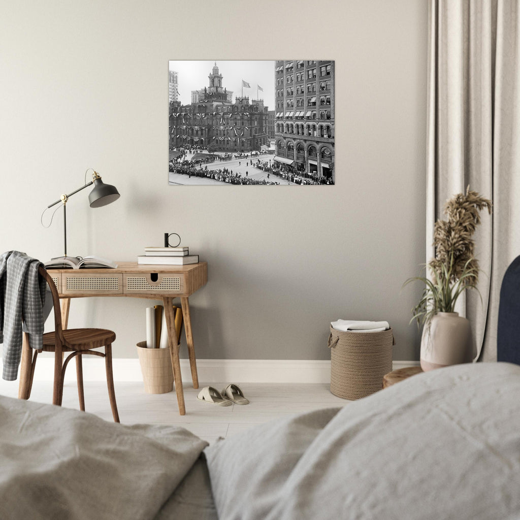 Detroit 1901 - Bicentennial Celebration at Campus Martius - Premium Matte Paper Poster