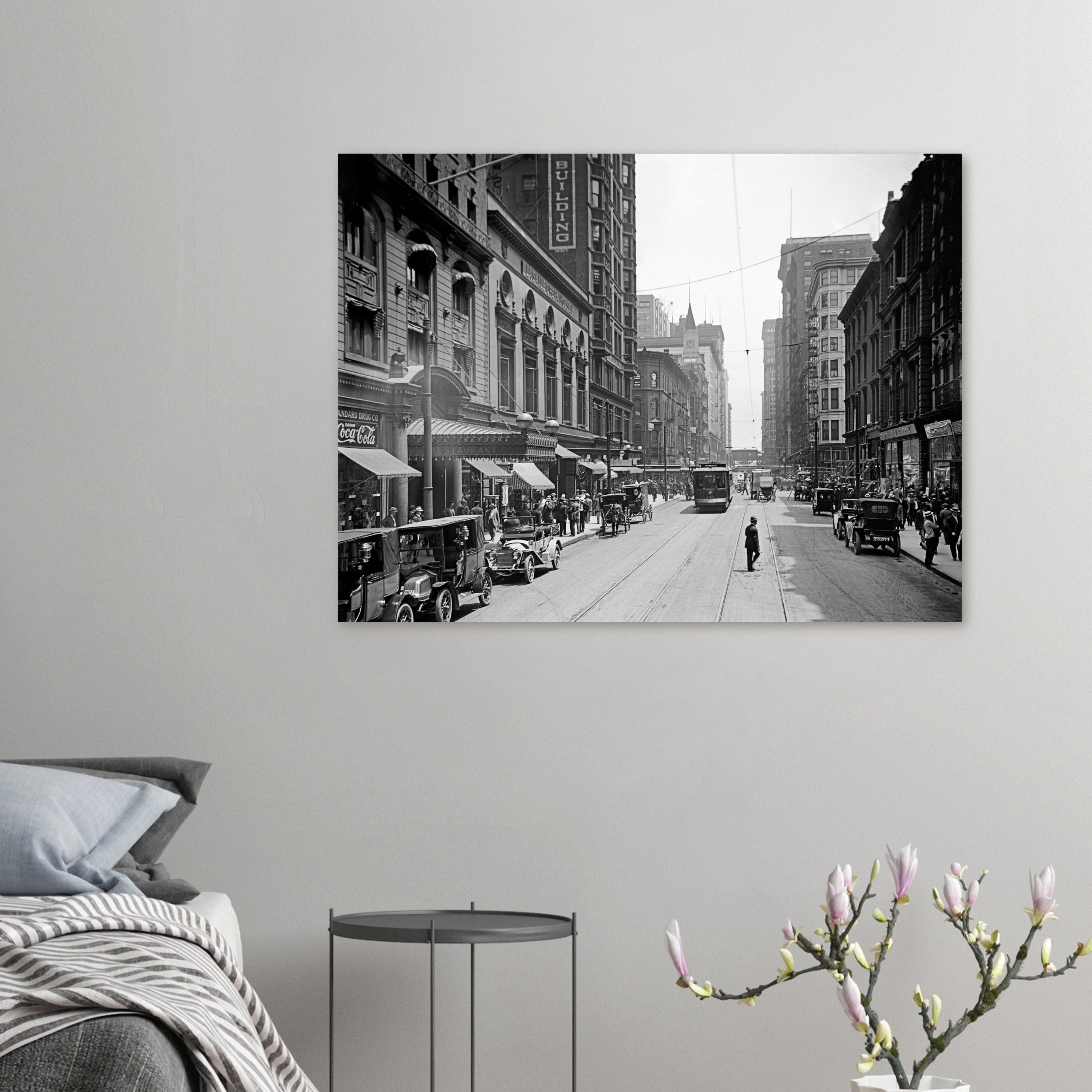 Chicago  - Madison Street 1910 - Premium Matte Paper Poster