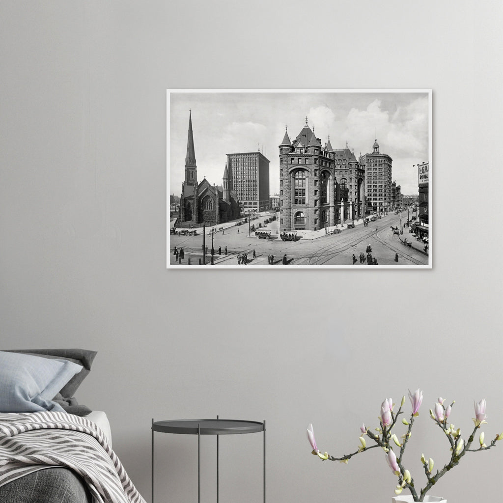 Buffalo 1900 Shelton Square - wooden framed posters