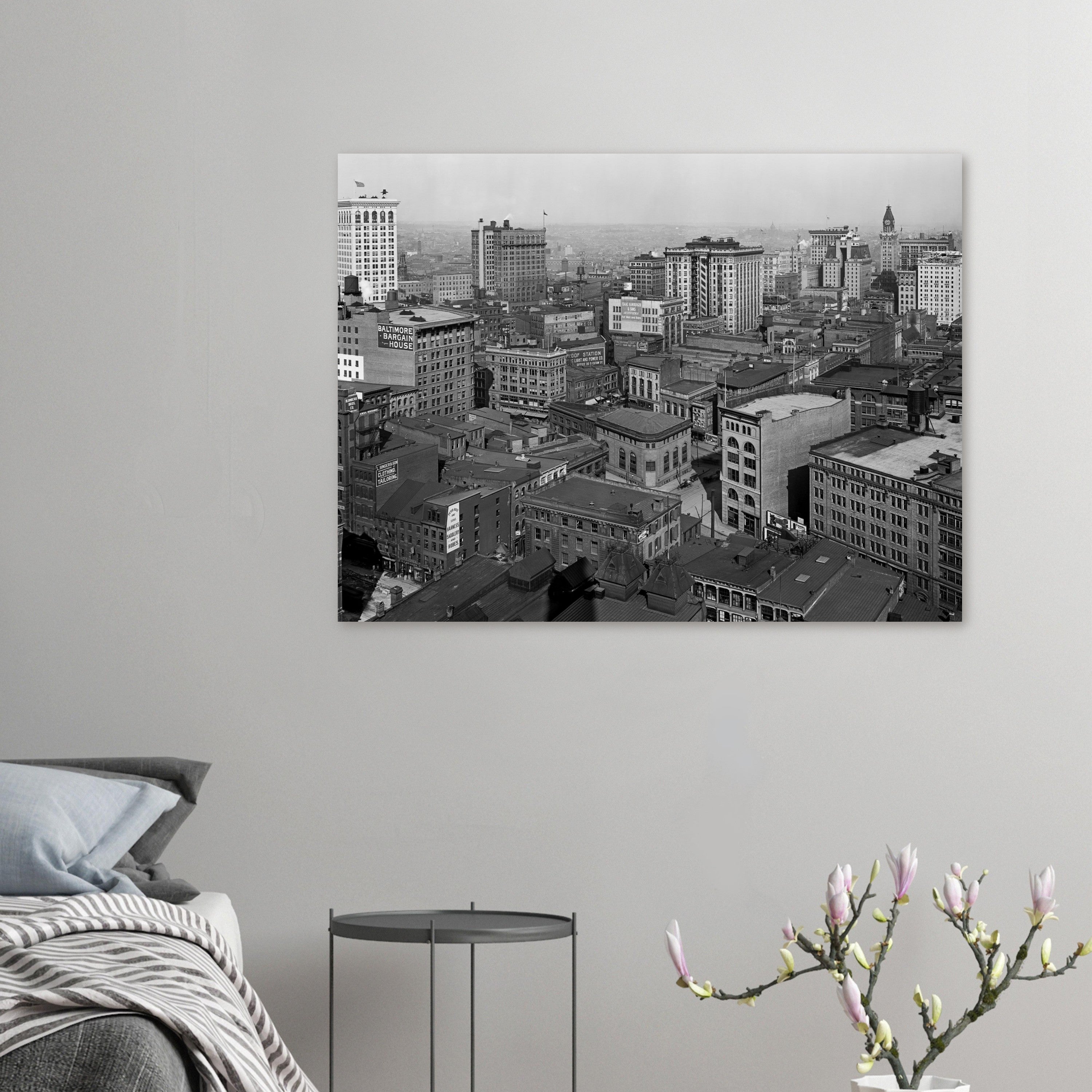 Roofs of Baltimore, Maryland 1912  from the Emerson tower - Premium Matte Paper Poster