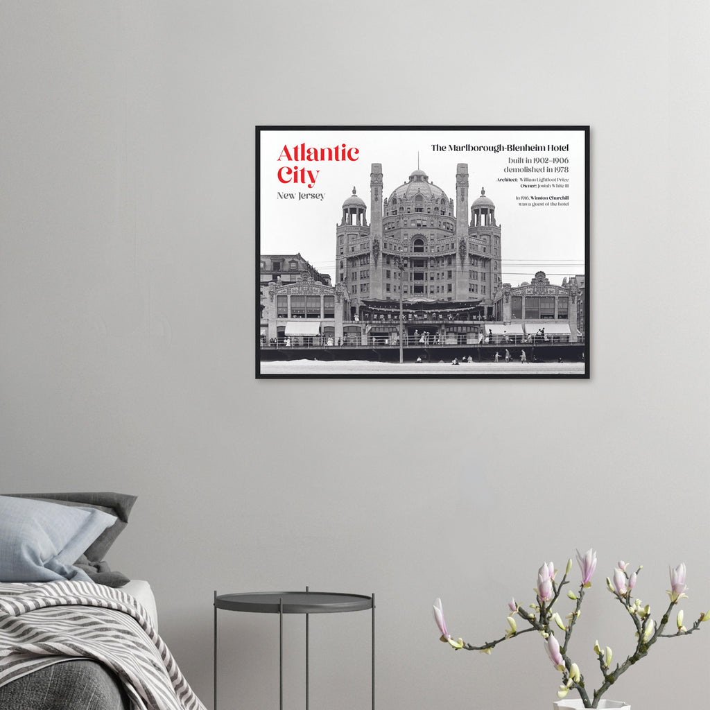 Atlantic City New Jersey 1900 The Marlborough-Blenheim Hotel - wooden framed posters
