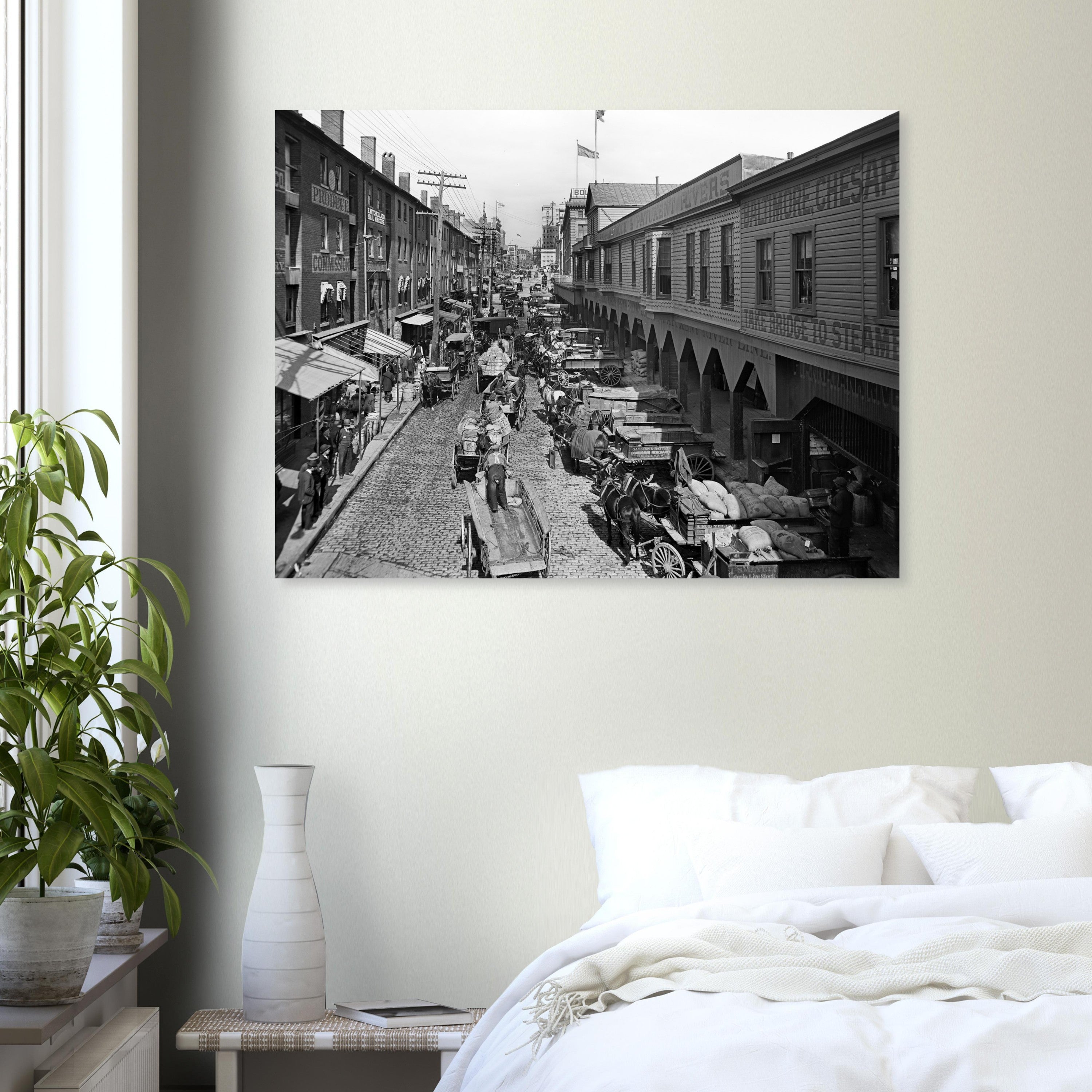 Baltimore, Maryland Light Street looking north 1906 - Premium Matte Paper Poster