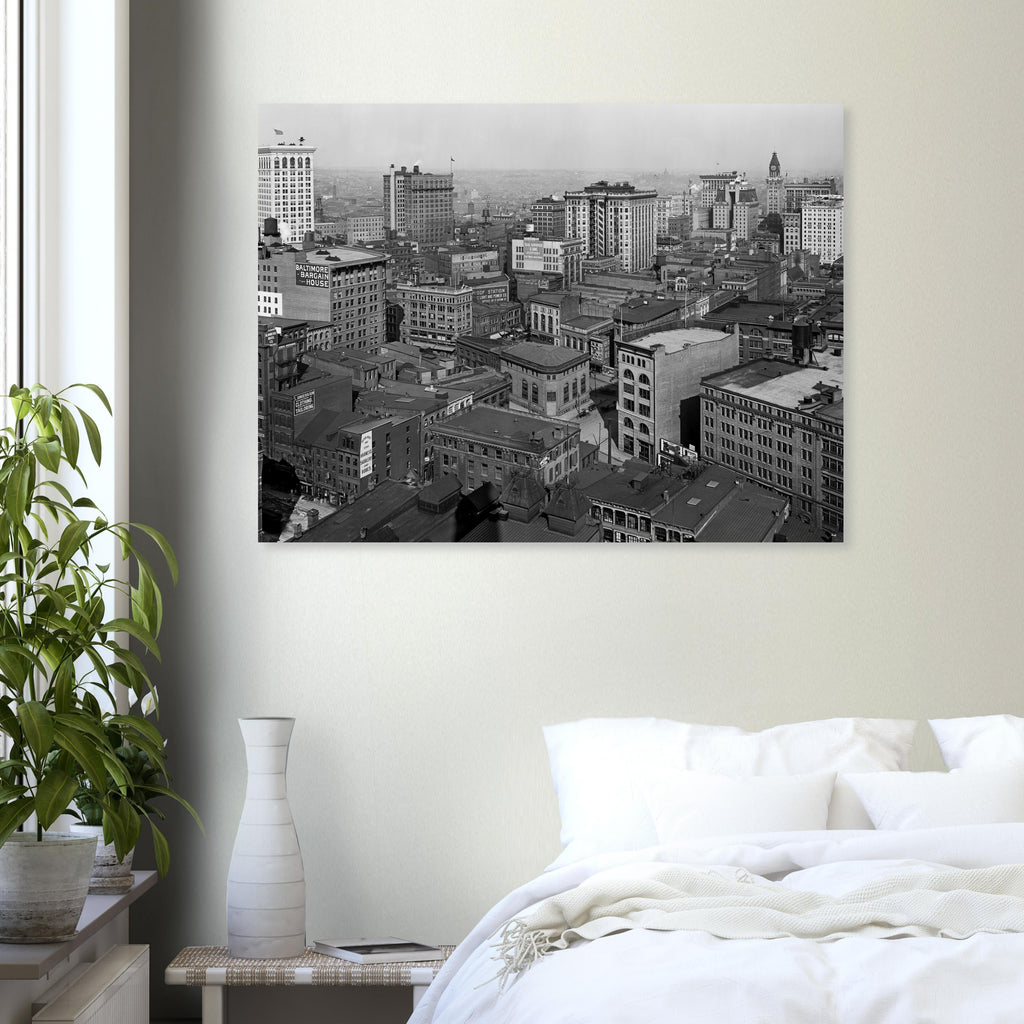 Roofs of Baltimore, Maryland 1912  from the Emerson tower - Premium Matte Paper Poster