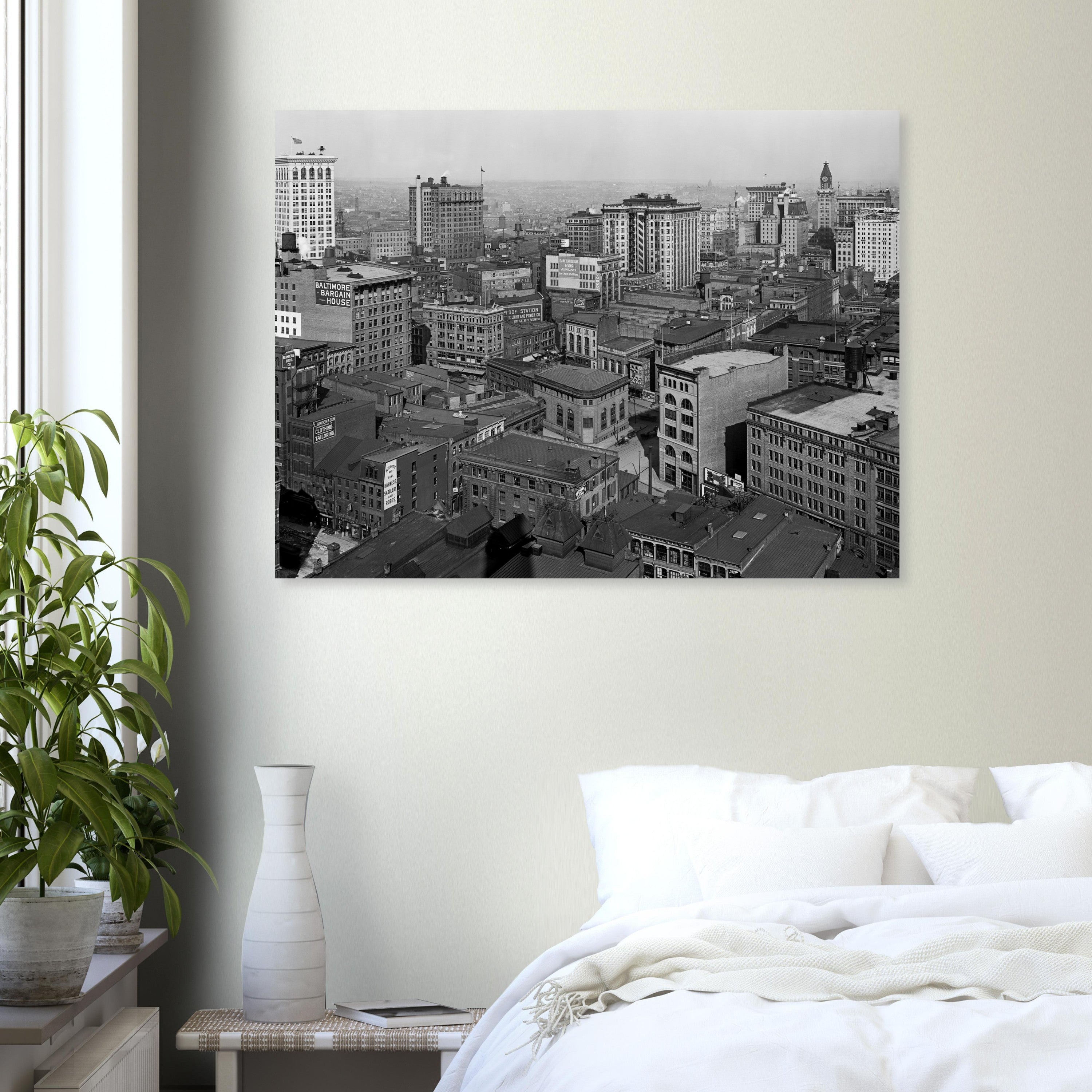 Roofs of Baltimore, Maryland 1912  from the Emerson tower - Premium Matte Paper Poster