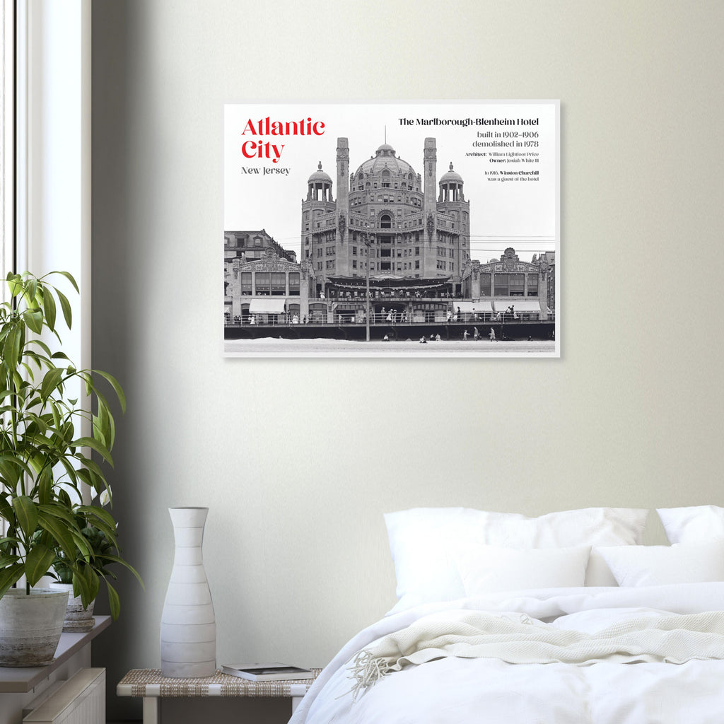 Atlantic City New Jersey 1900 The Marlborough-Blenheim Hotel - wooden framed posters