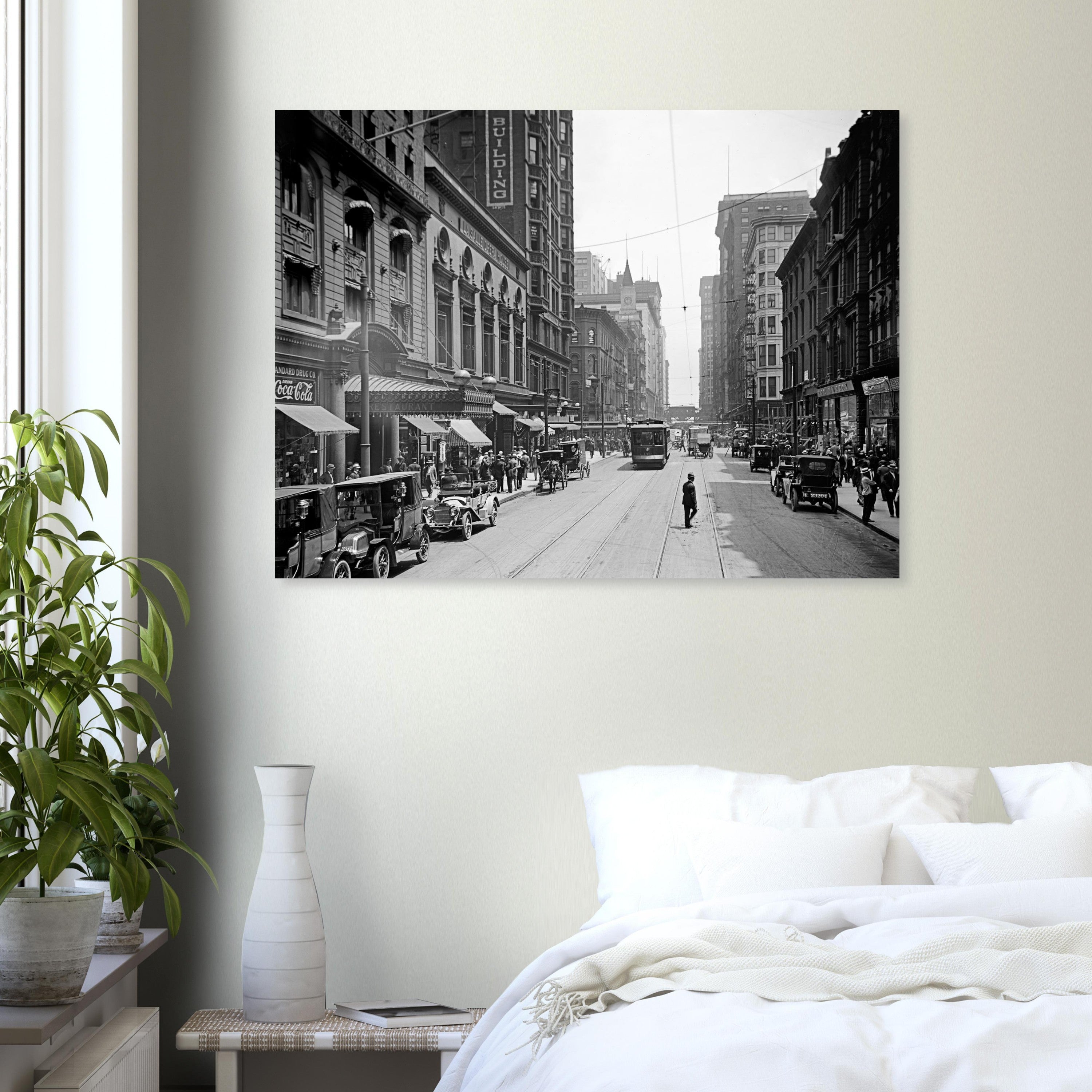 Chicago  - Madison Street 1910 - Premium Matte Paper Poster