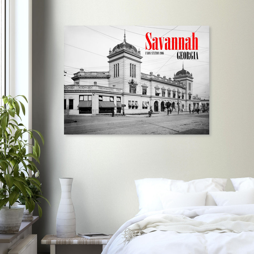Savannah, Georgia 1905 - Union Station - Premium Matte Paper Poster