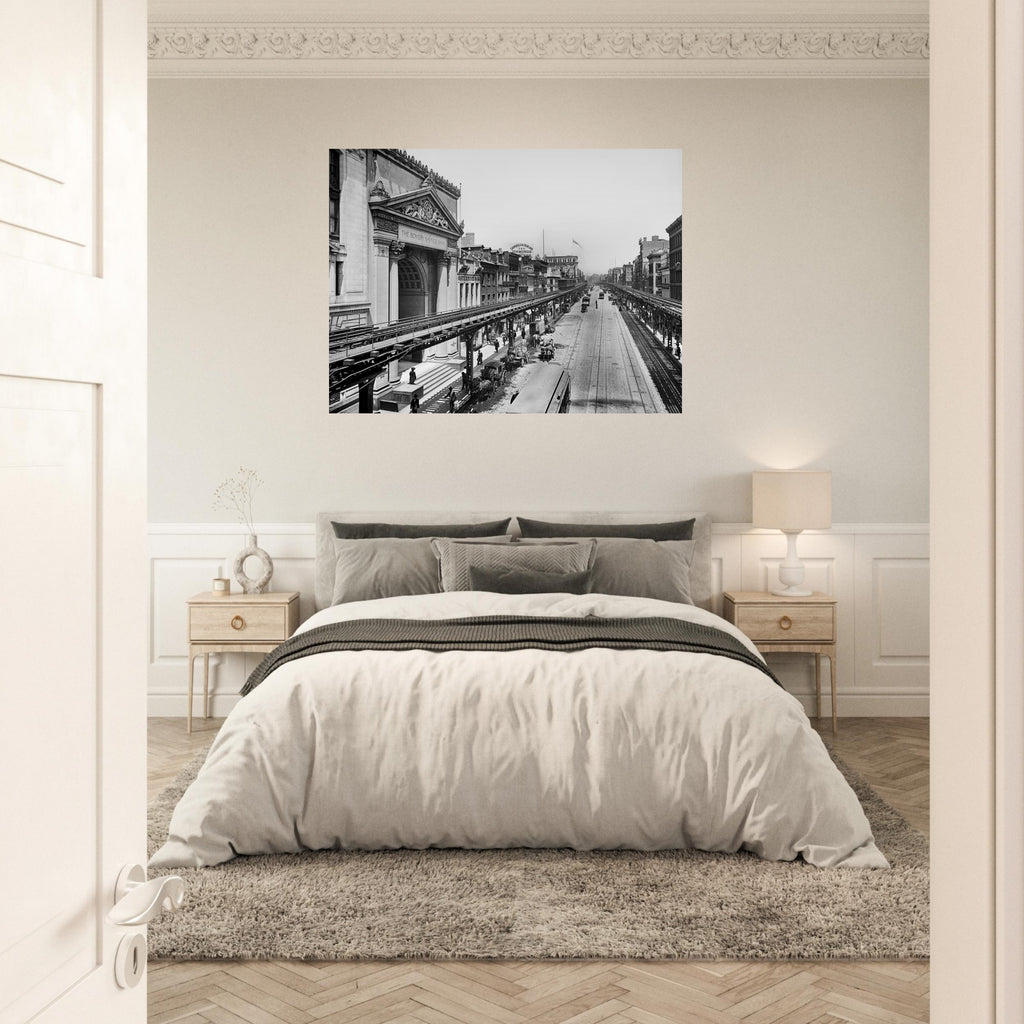 New York City, 1905 – The Bowery and the Third Avenue El - Premium Matte Paper Poster