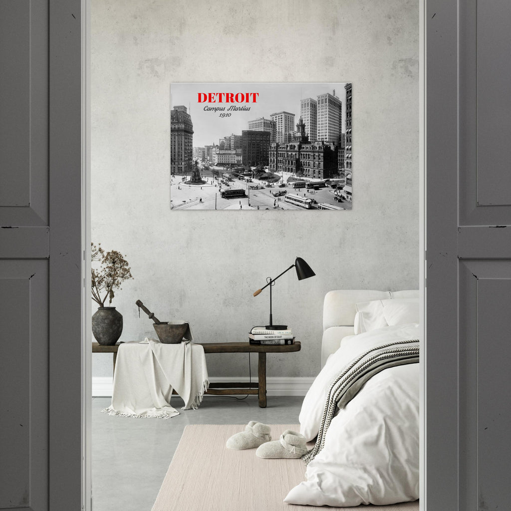 Detroit Campus Martius 1910 - historical poster - premium matte paper