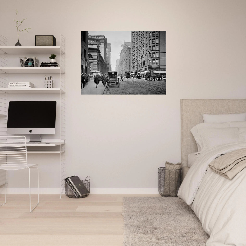 Chicago  - Dearborn Street, Great Northern Hotel 1907 - Premium Matte Paper Poster
