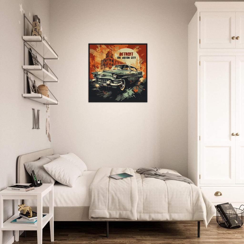 Detroit - The Motor City, Cadillac -  framed poster
