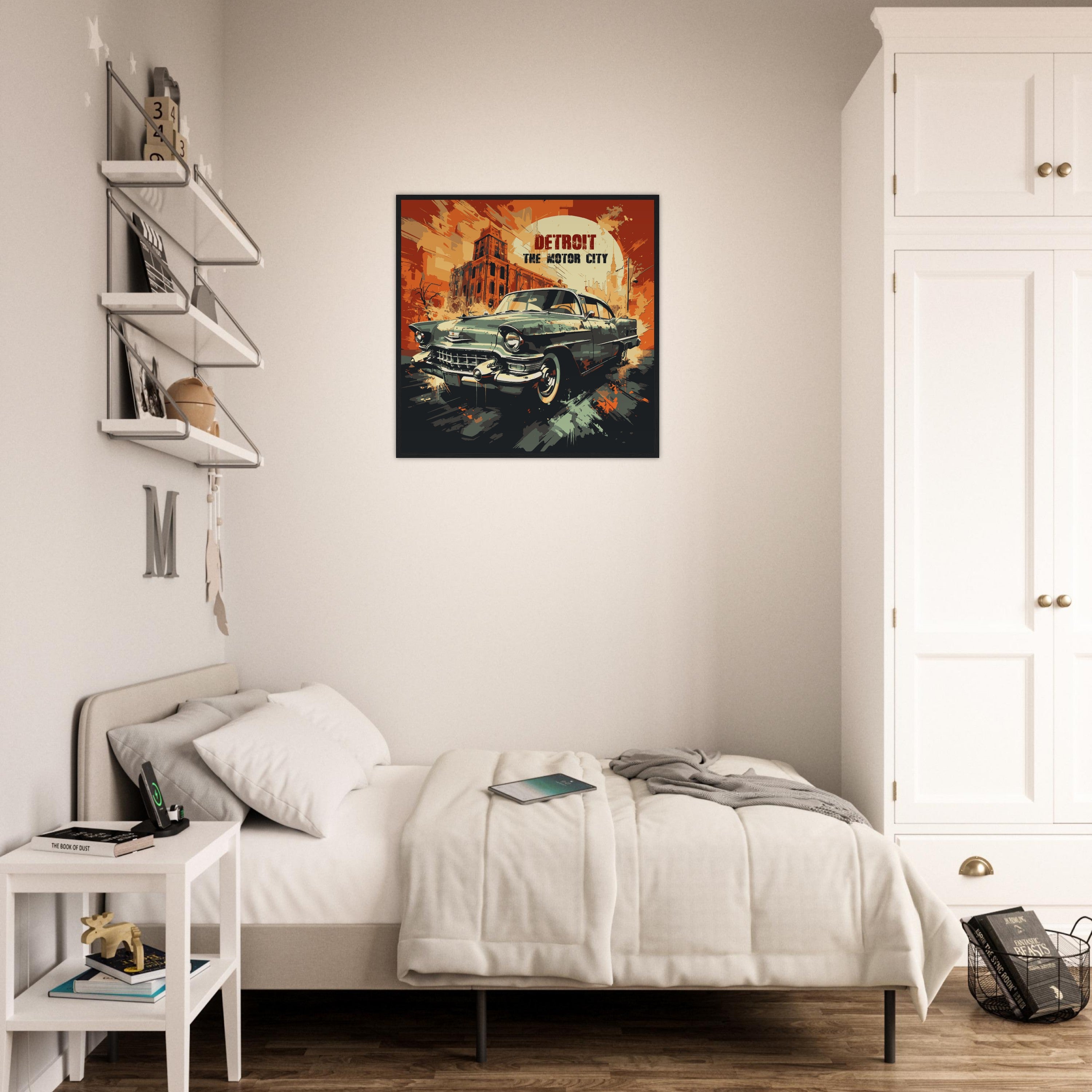 Detroit - The Motor City, Cadillac -  framed poster