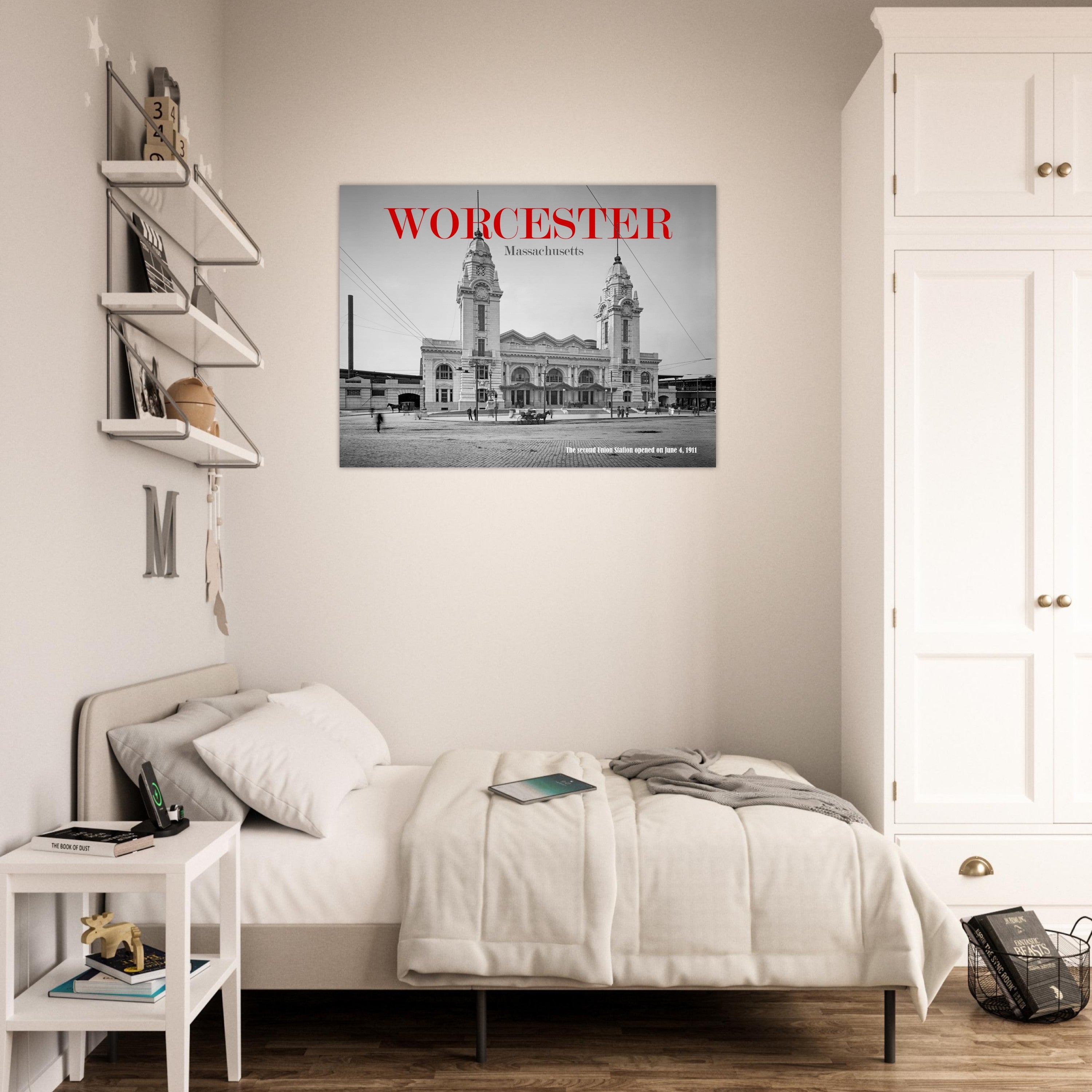 Worcester, Massachusetts - The second Union Station 1911 - Premium Matte Paper Poster