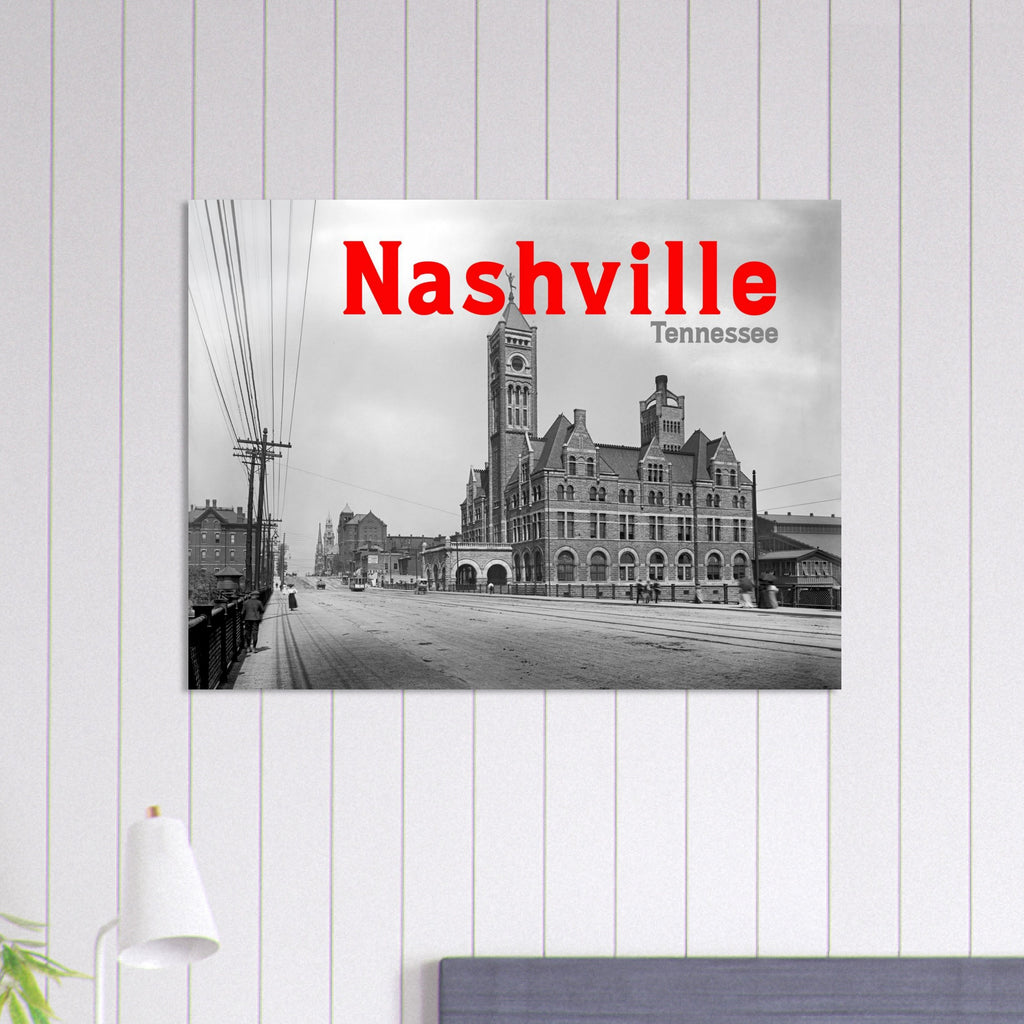 Nashville, Tennessee 1900 - Union Station - Premium Matte Paper Poster