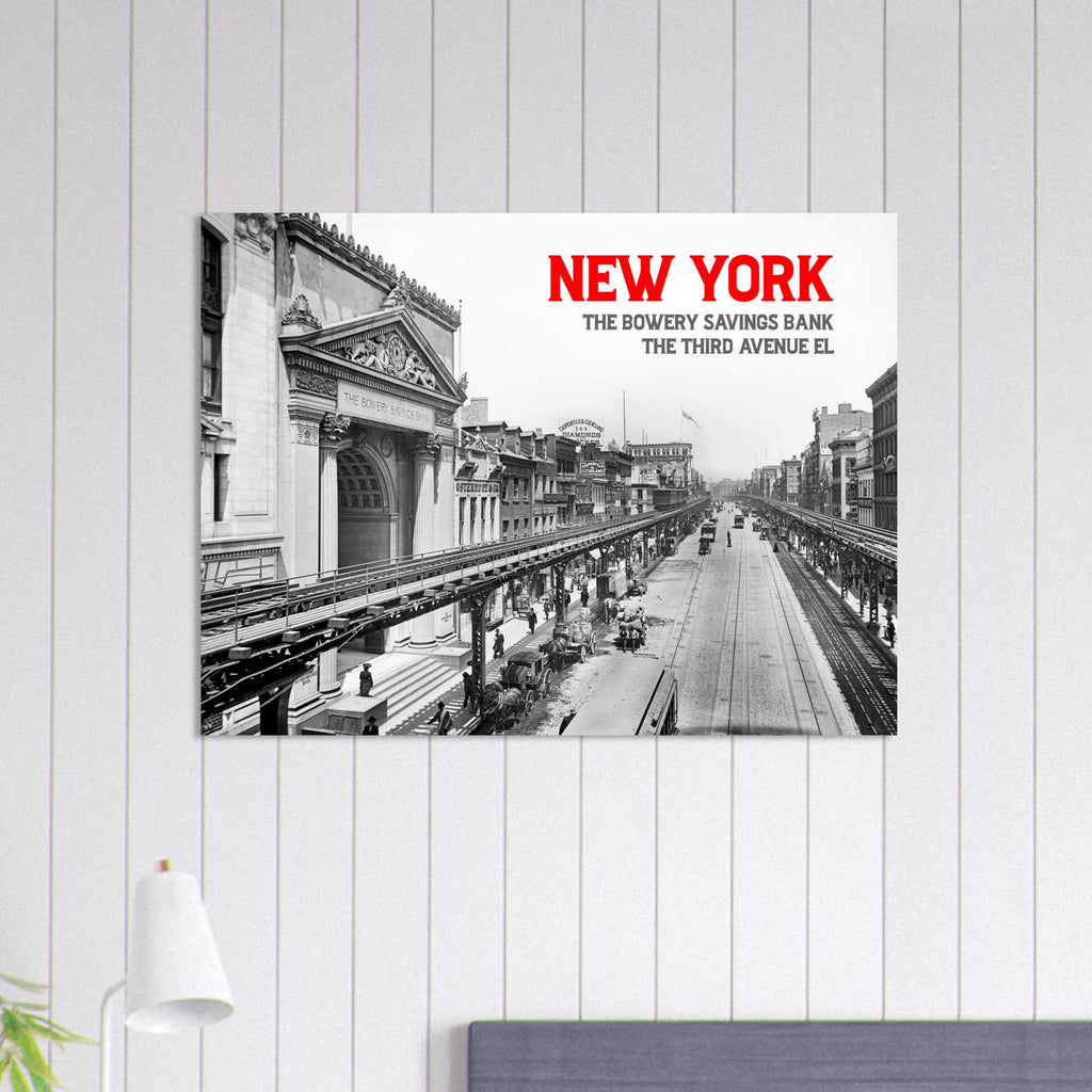 New York City, 1905 – The Bowery and the Third Avenue El - Premium Matte Paper Poster