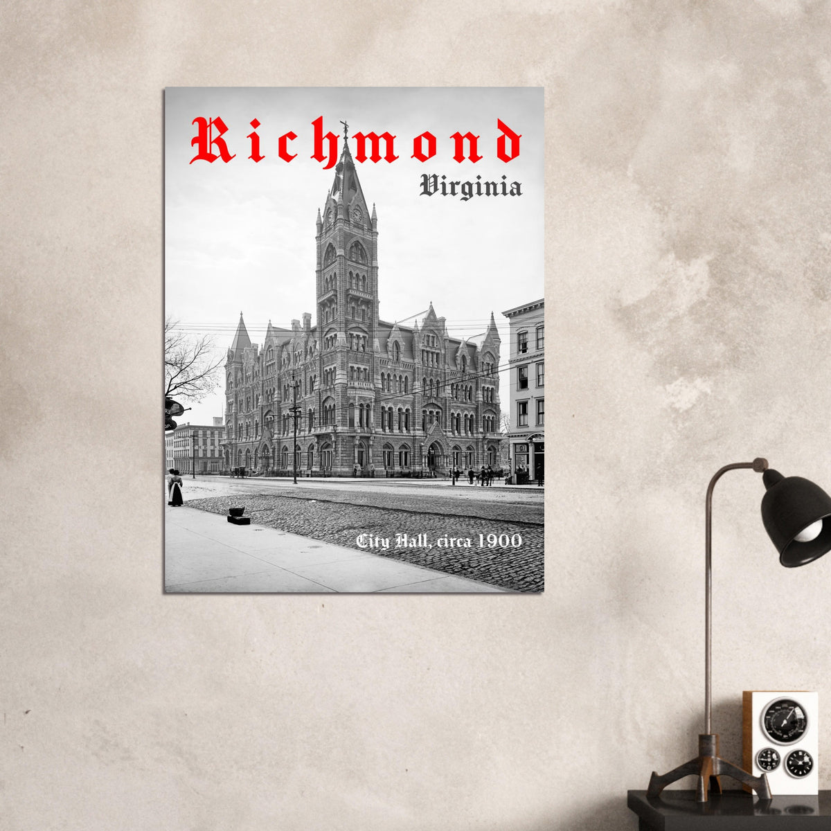 Richmond, Virginia, 1900 - City Hall - Premium Matte Paper Poster