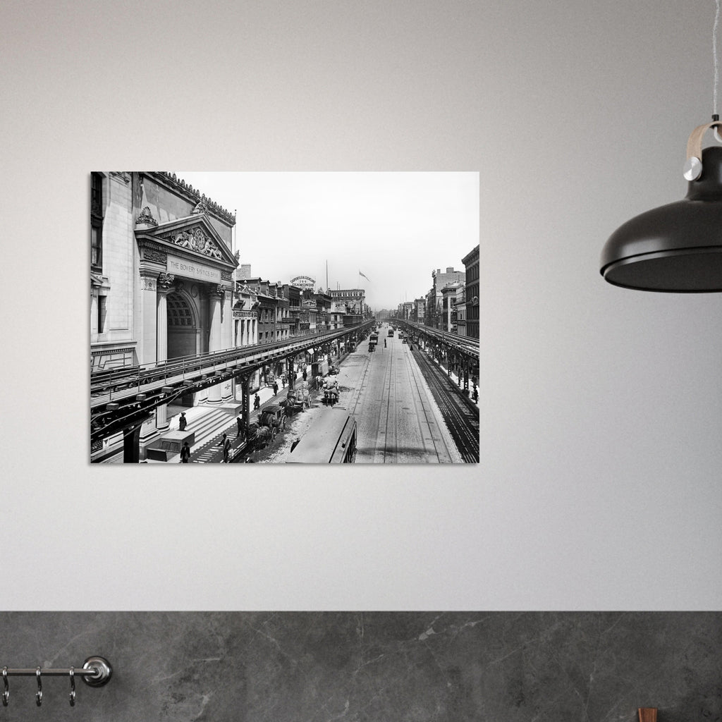 New York City, 1905 – The Bowery and the Third Avenue El - Premium Matte Paper Poster