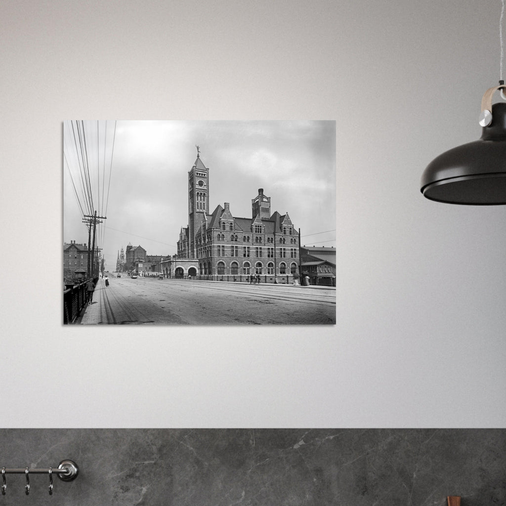 Nashville, Tennessee 1900 - Union Station - Premium Matte Paper Poster