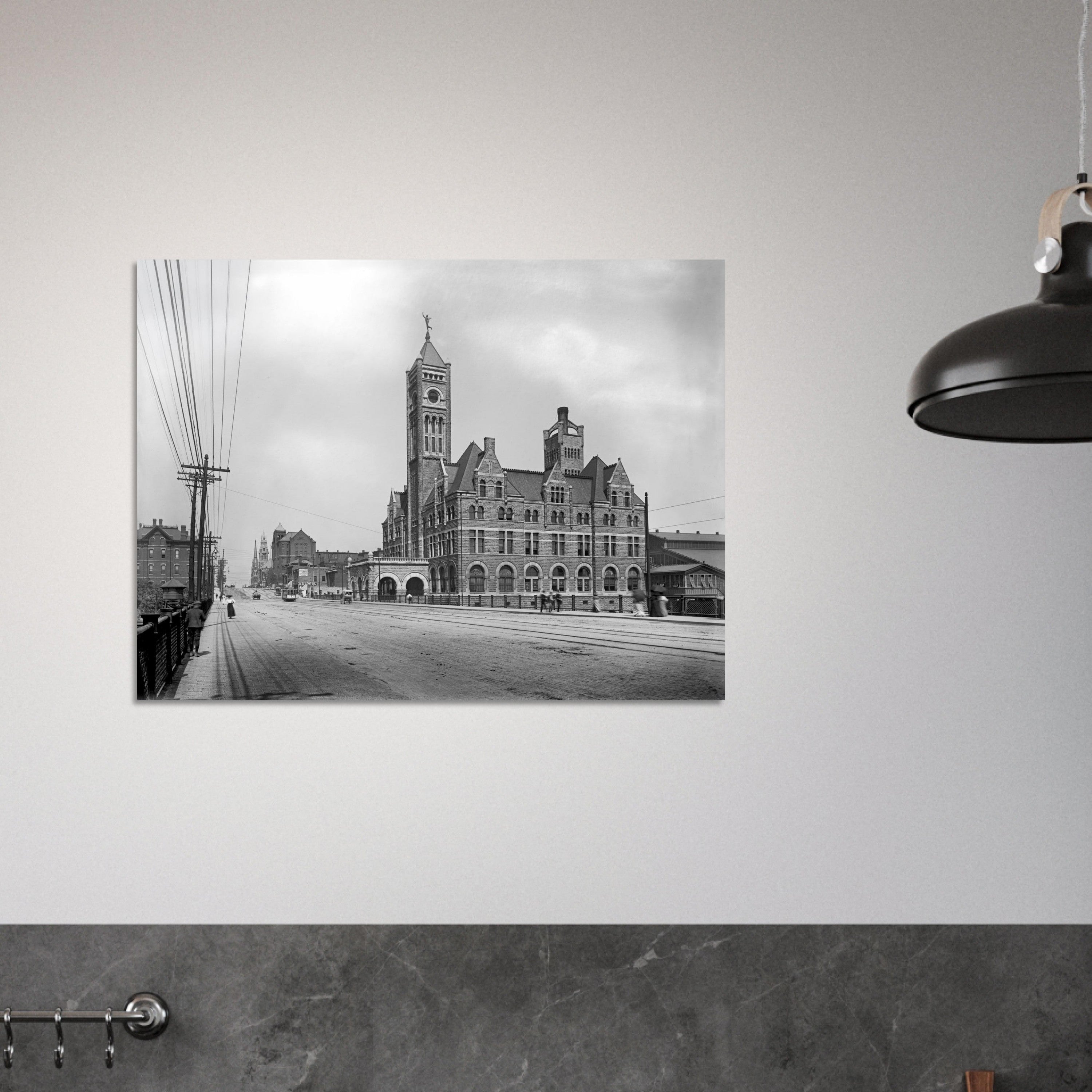 Nashville, Tennessee 1900 - Union Station - Premium Matte Paper Poster