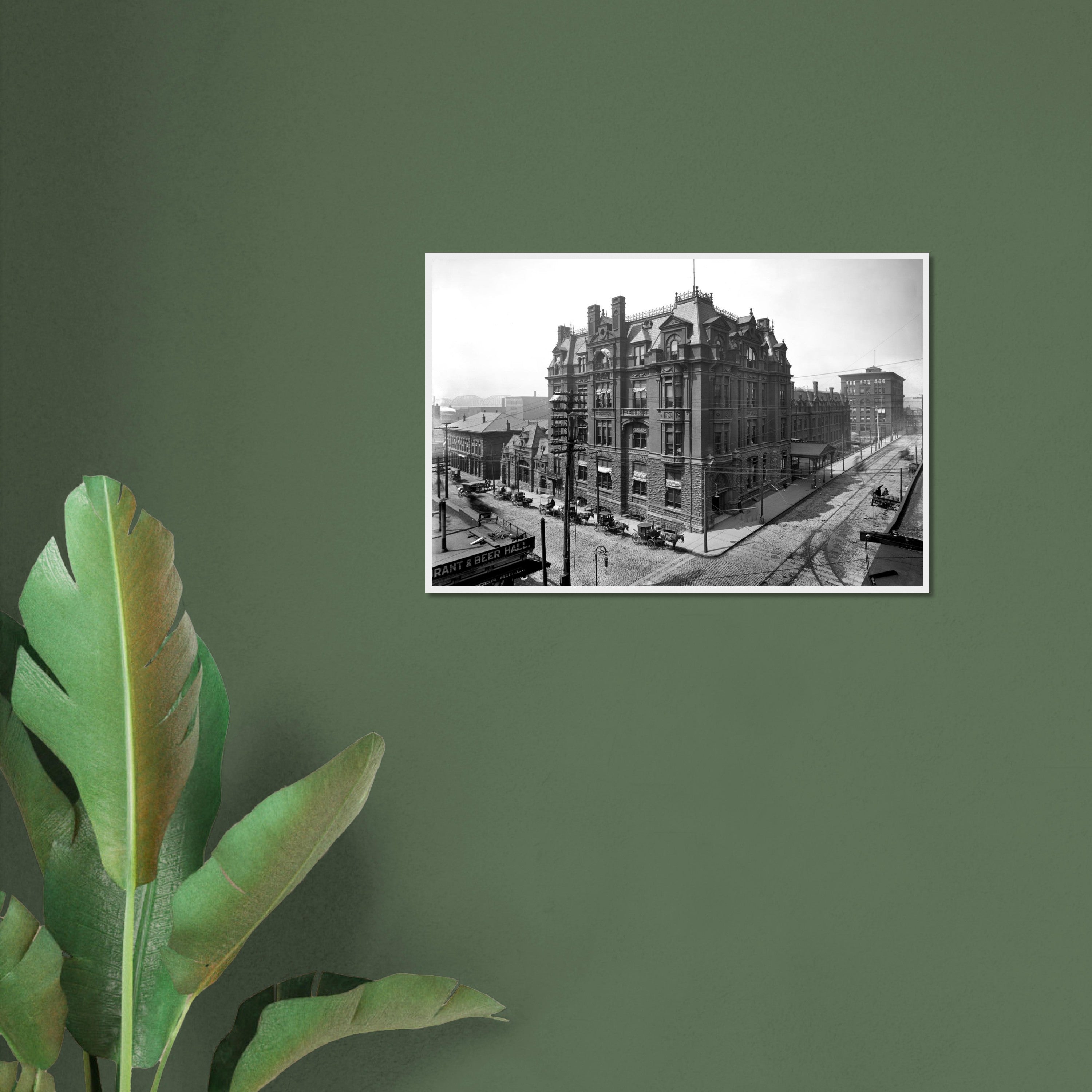Cincinnati, Ohio 1905 - Central Union Station - wooden framed posters