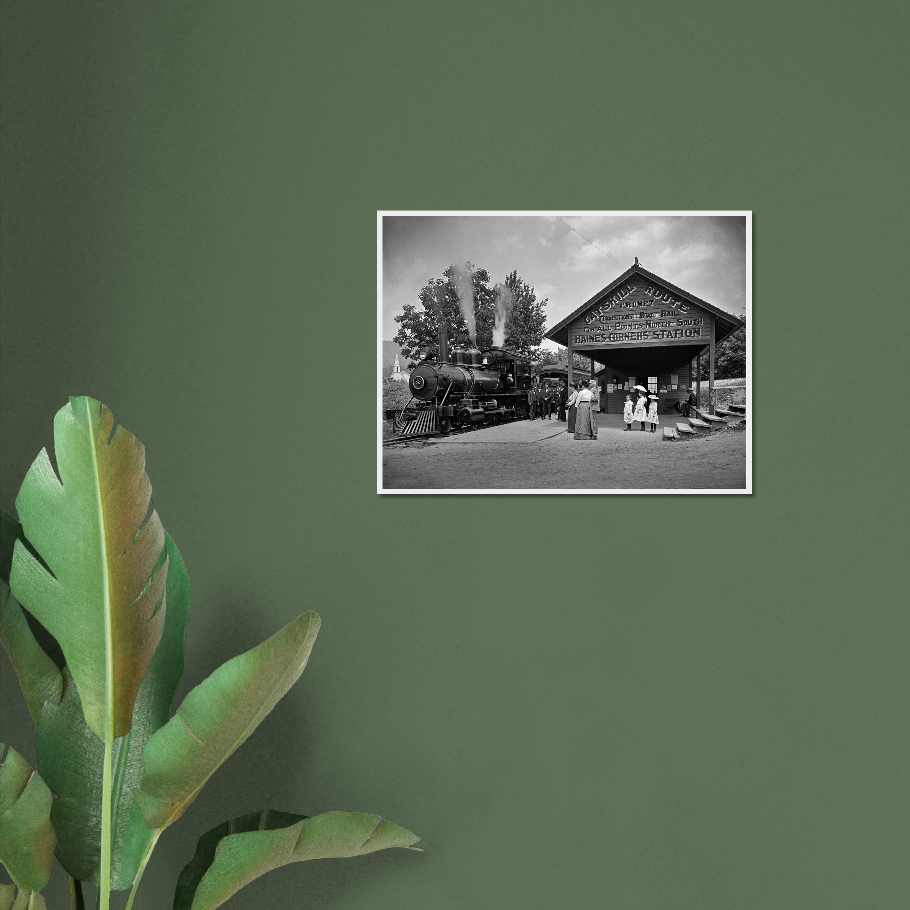 Railway Station at Haines Corners, Catskill Mountains - wooden framed posters