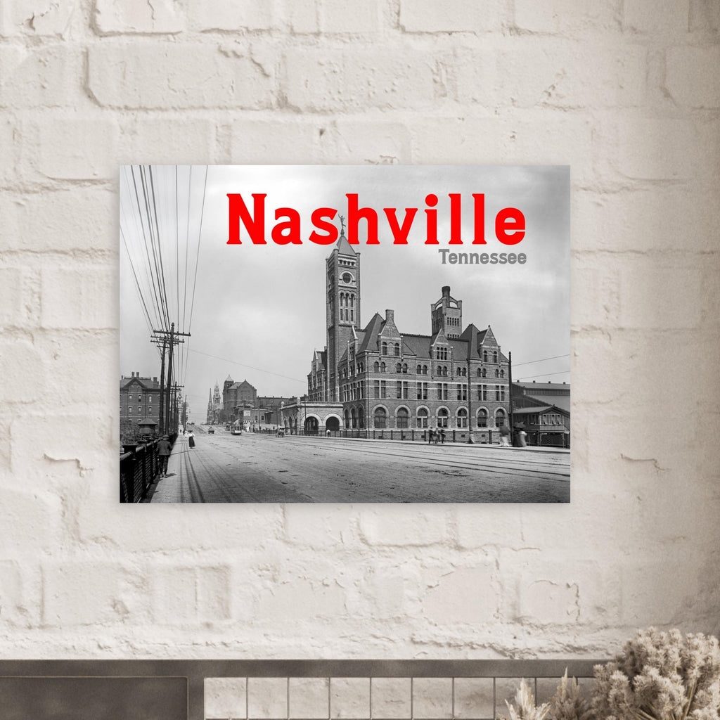 Nashville, Tennessee 1900 - Union Station - Premium Matte Paper Poster