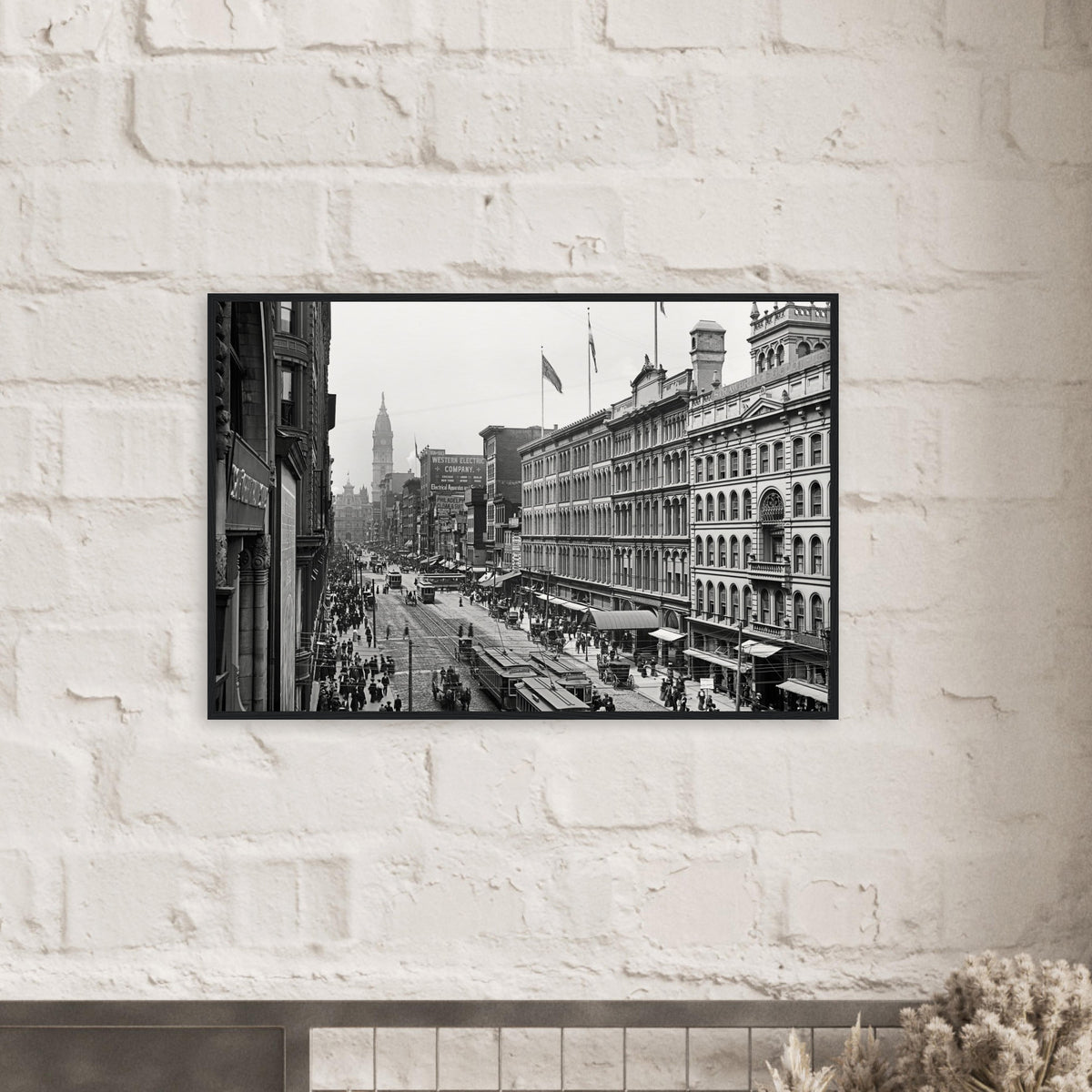 Philadelphia, Pennsylvania 1904 - Market Street - wooden framed posters