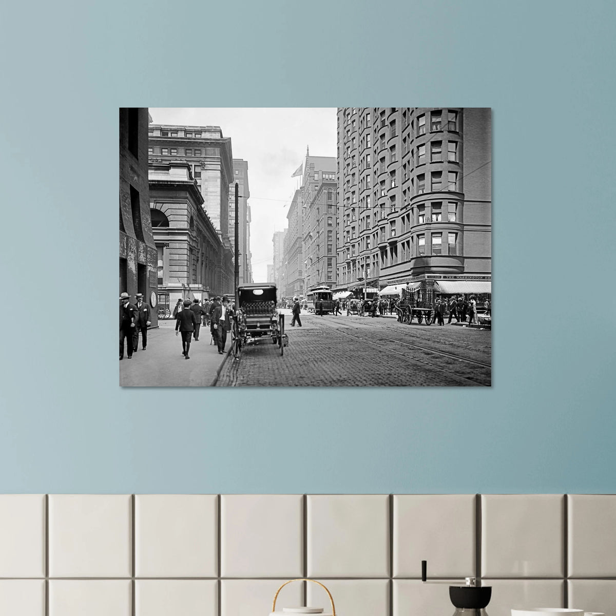Chicago  - Dearborn Street, Great Northern Hotel 1907 - Premium Matte Paper Poster
