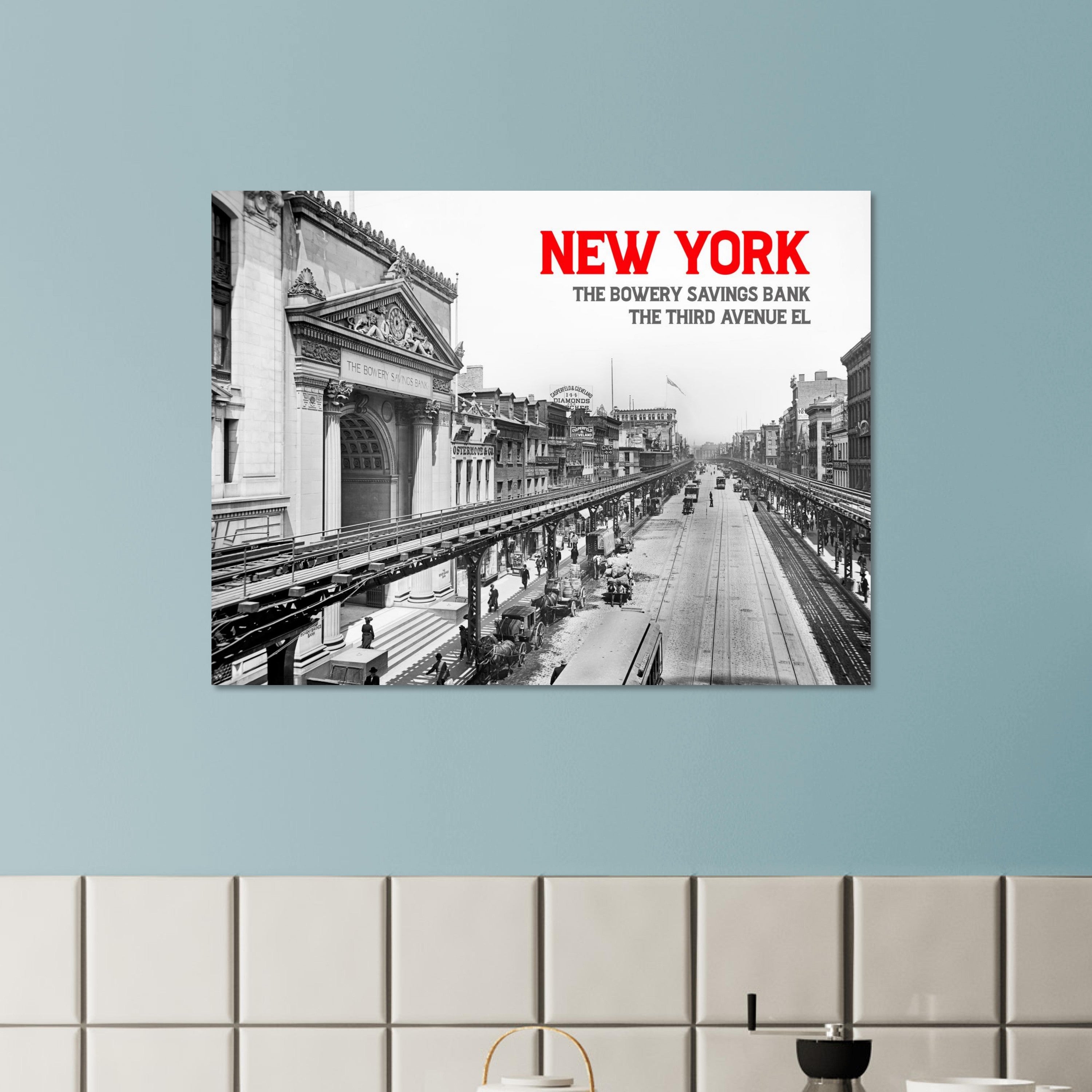 New York City, 1905 – The Bowery and the Third Avenue El - Premium Matte Paper Poster