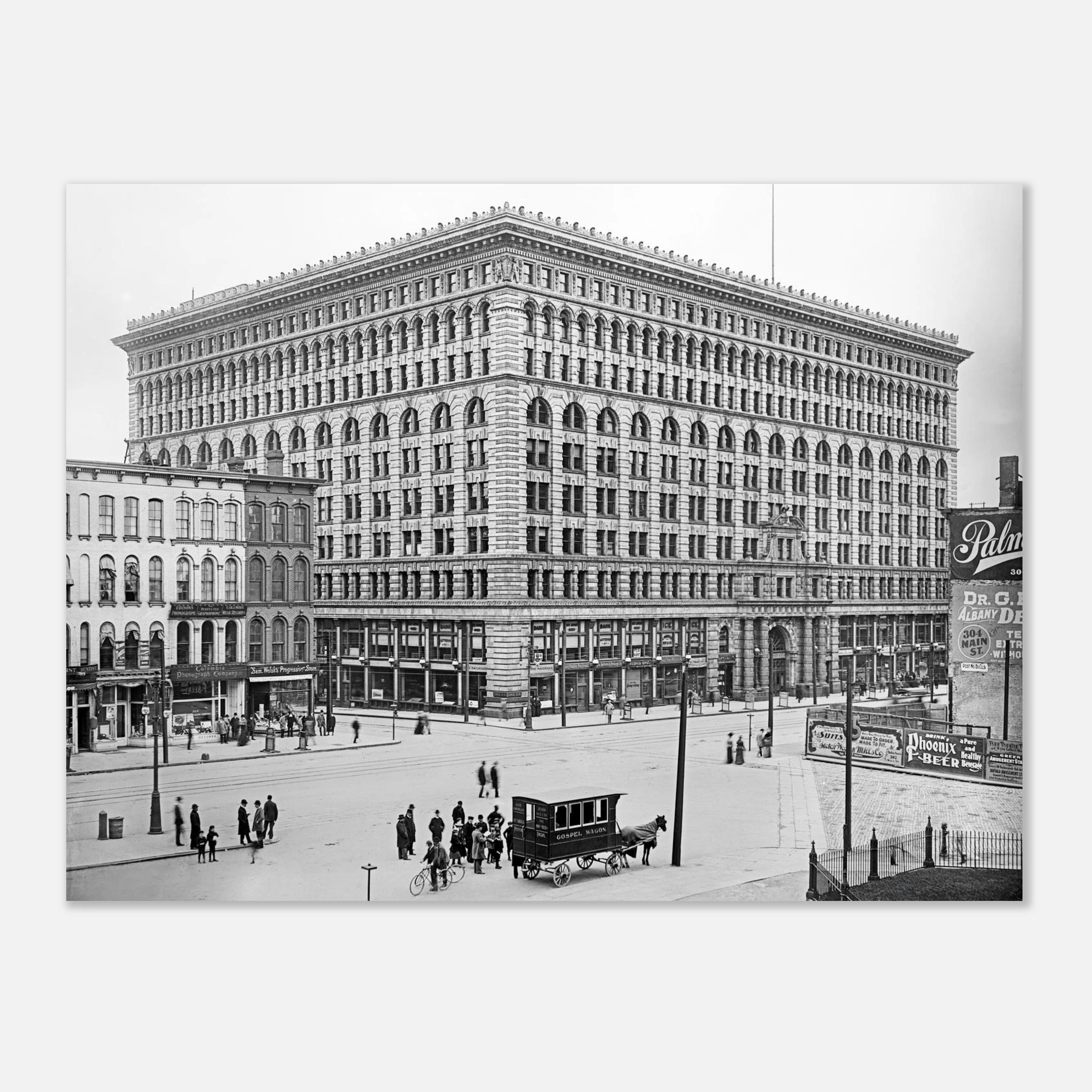 Buffalo Ellicott Square Building 1900  - Premium Matte Paper Poster
