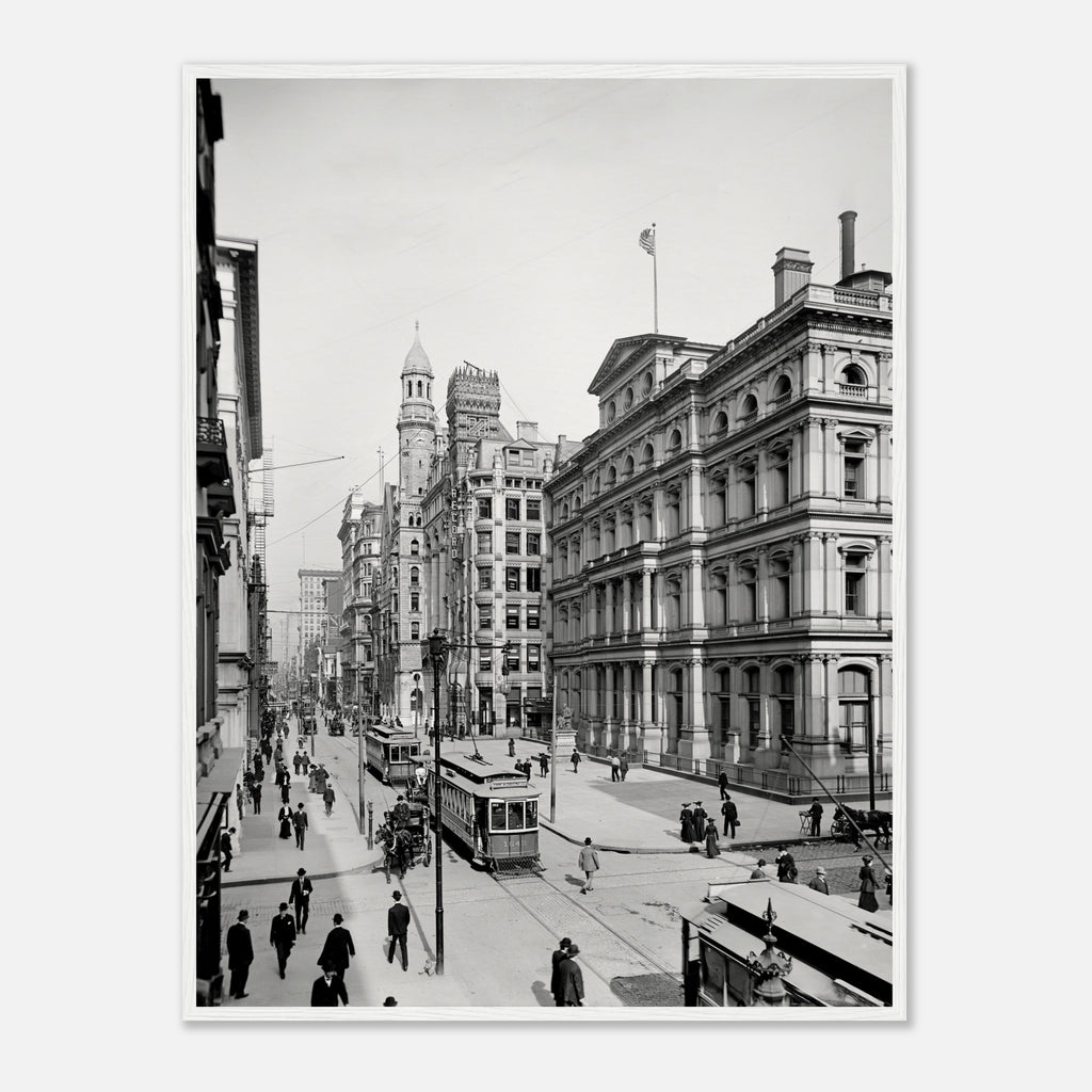 Philadelphia 1906 Chestnut Street - wooden framed posters
