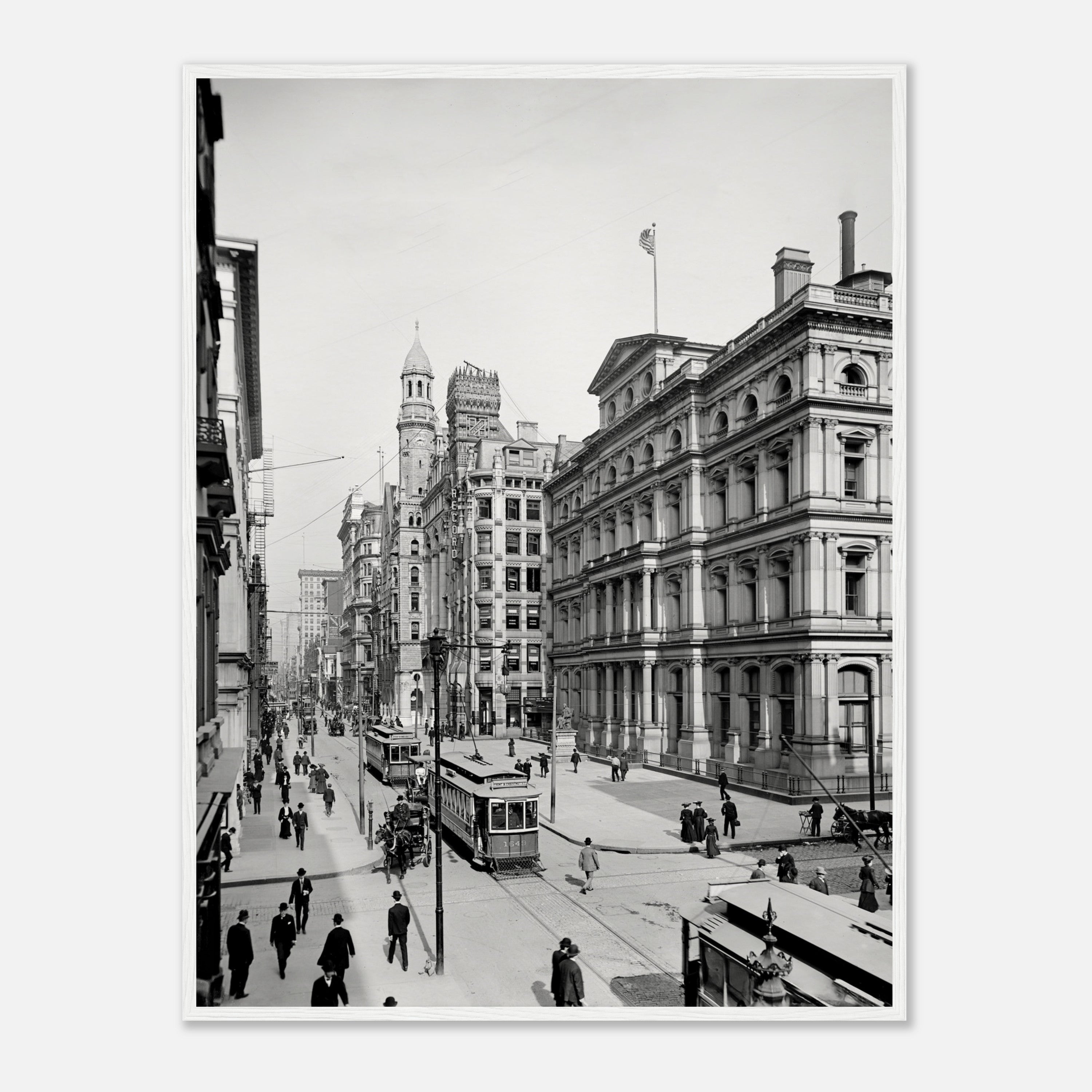 Philadelphia 1906 Chestnut Street - wooden framed posters