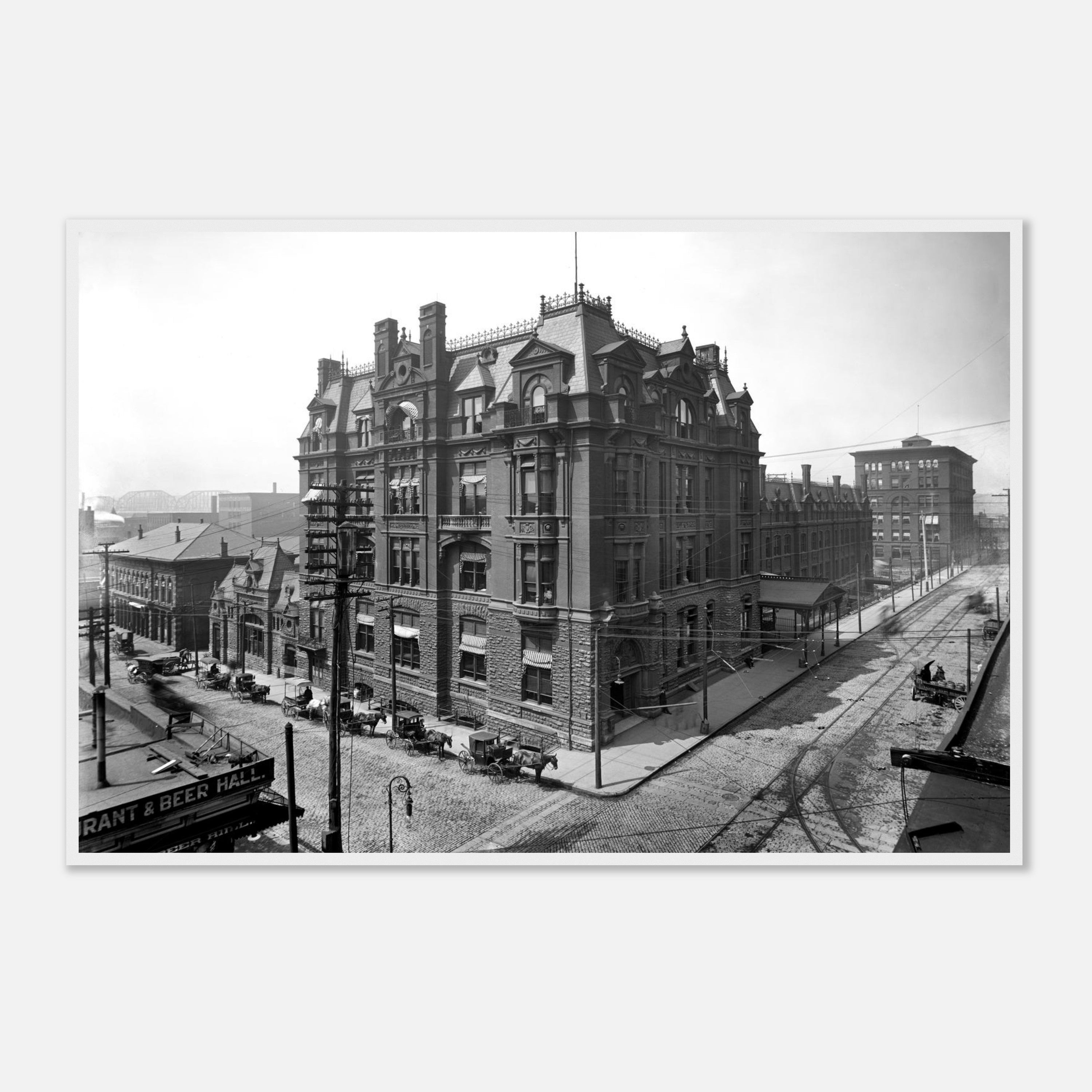 Cincinnati, Ohio 1905 - Central Union Station - wooden framed posters