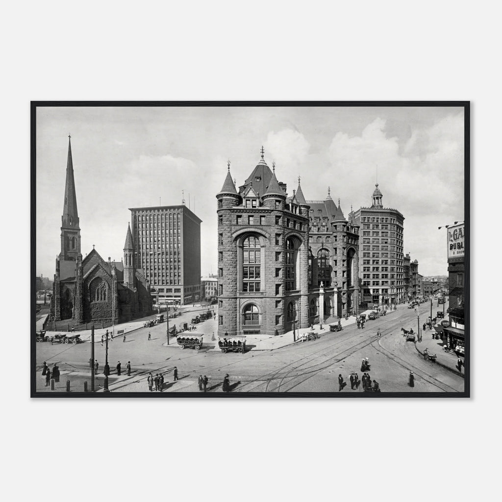 Buffalo 1900 Shelton Square - wooden framed posters