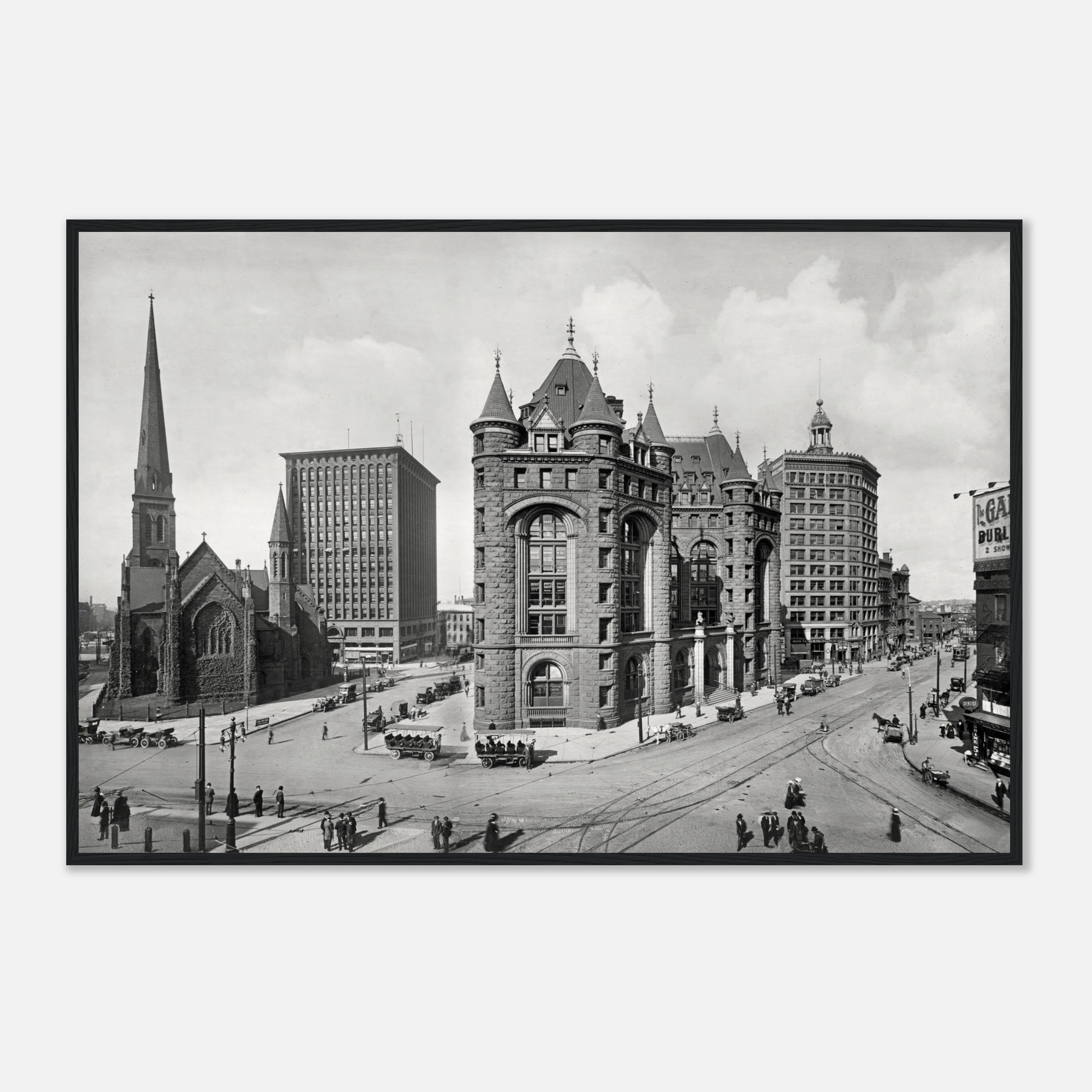 Buffalo 1900 Shelton Square - wooden framed posters