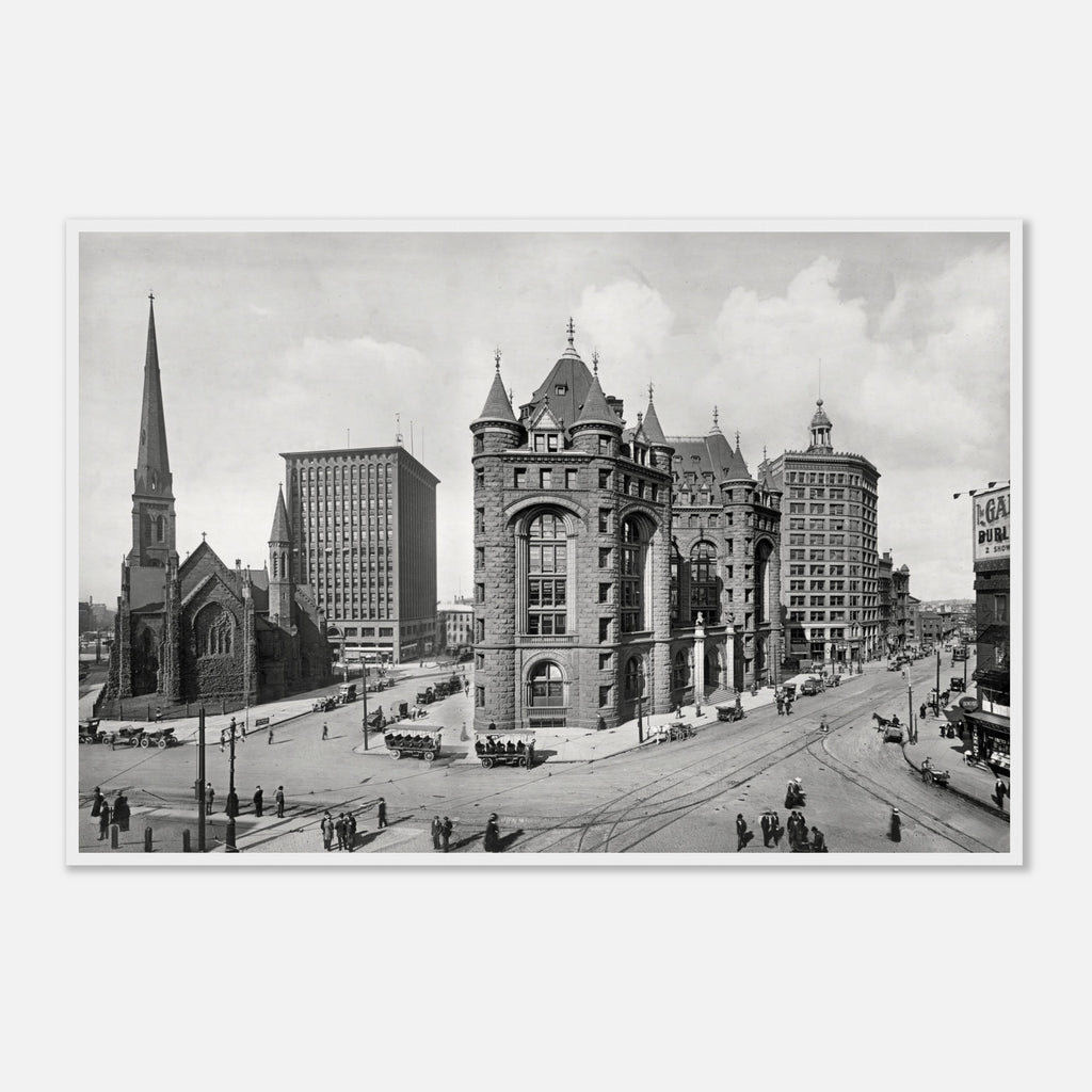 Buffalo 1900 Shelton Square - wooden framed posters