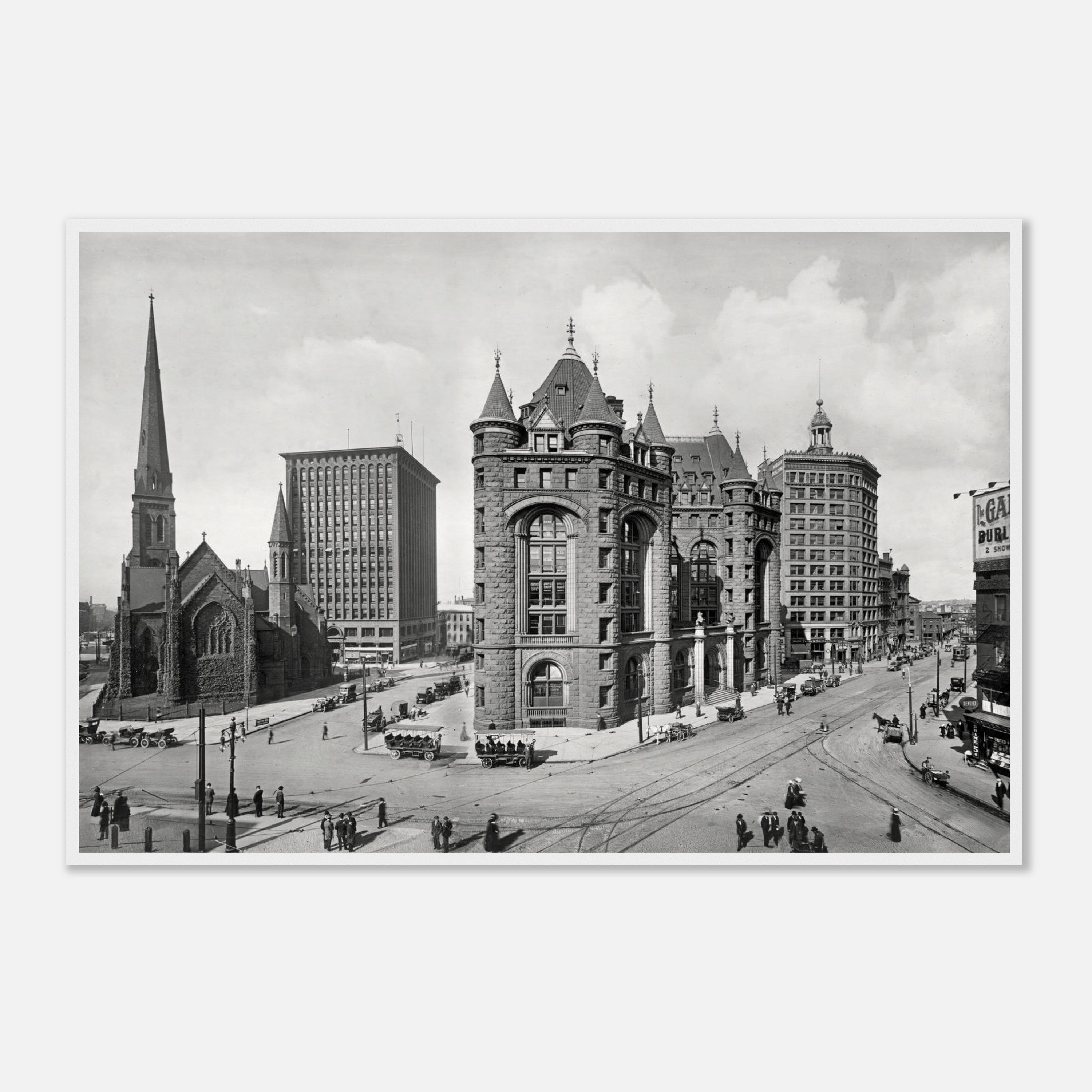 Buffalo 1900 Shelton Square - wooden framed posters