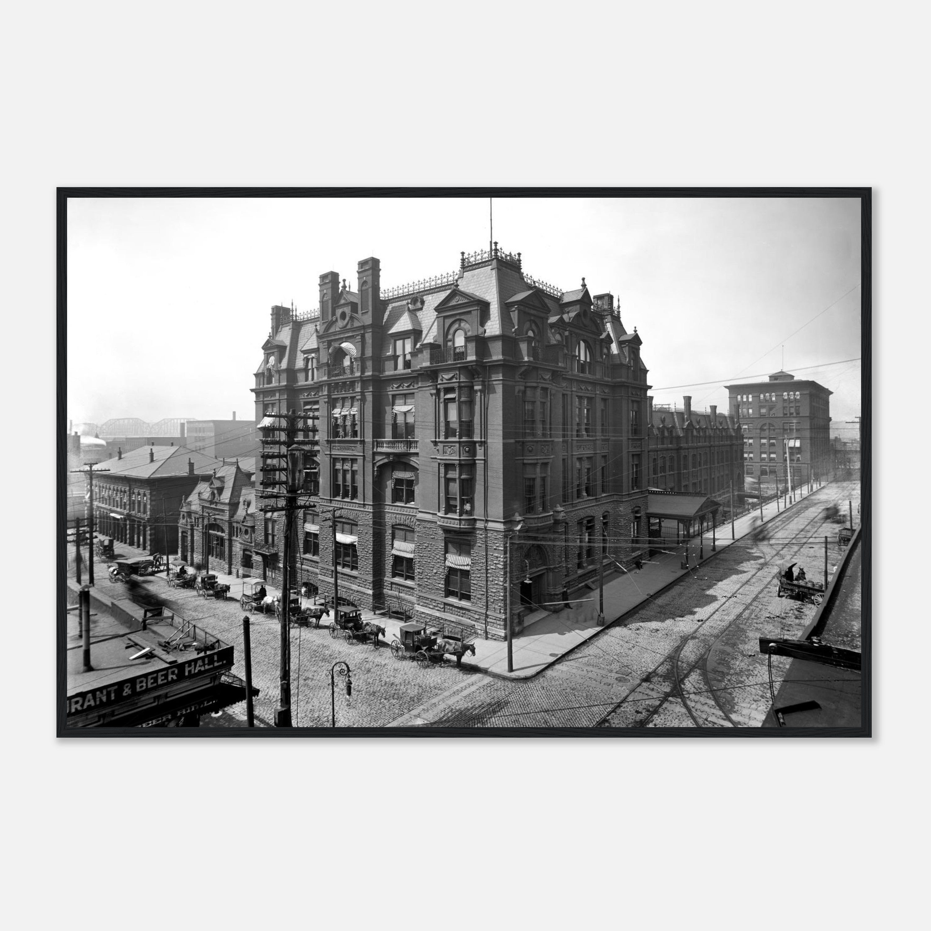 Cincinnati, Ohio 1905 - Central Union Station - wooden framed posters