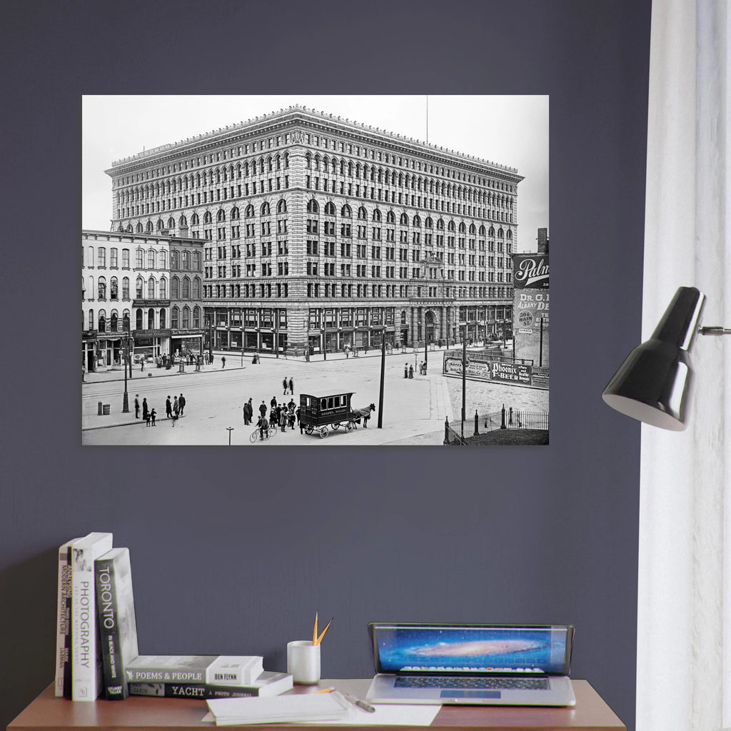 Buffalo Ellicott Square Building 1900  - Premium Matte Paper Poster
