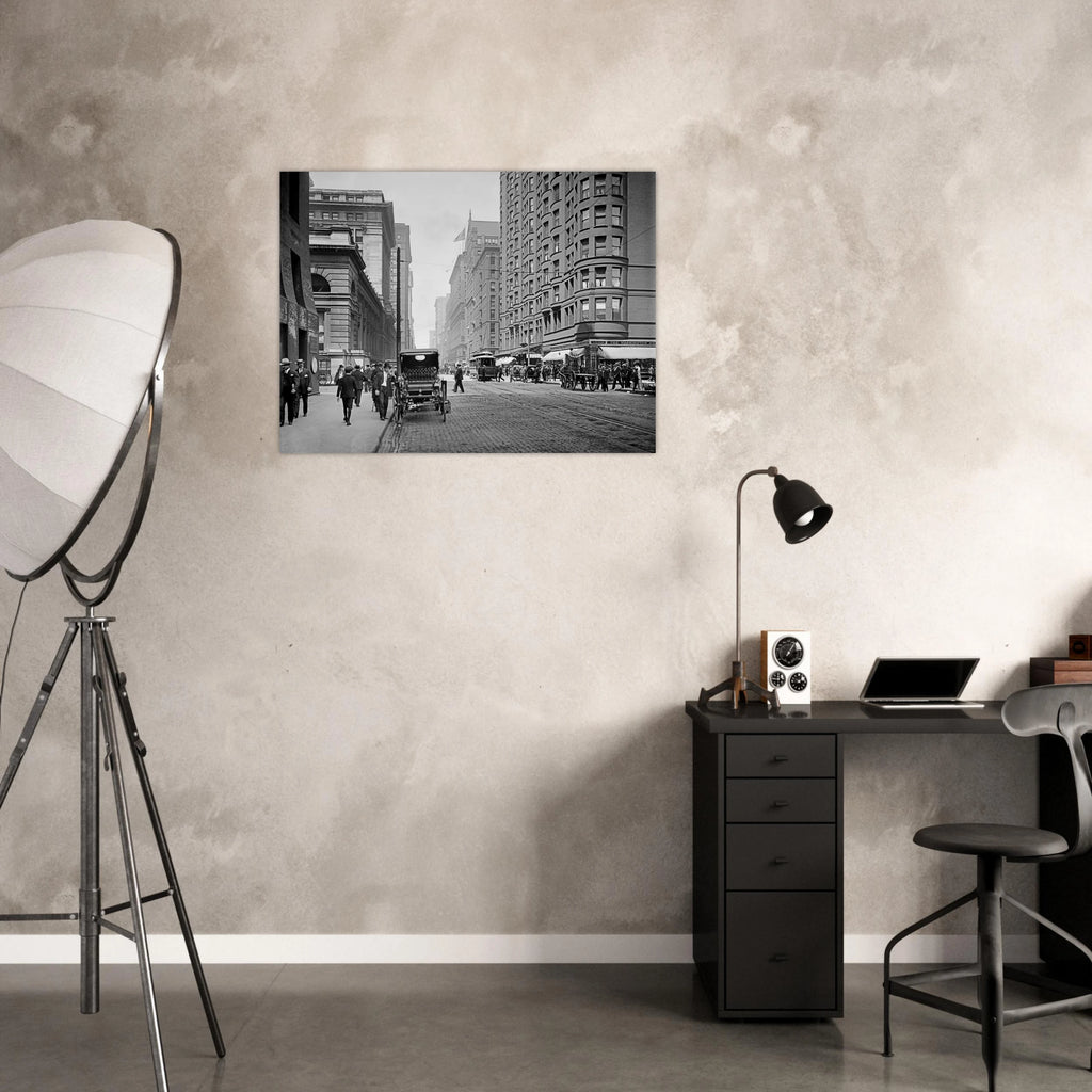 Chicago  - Dearborn Street, Great Northern Hotel 1907 - Premium Matte Paper Poster