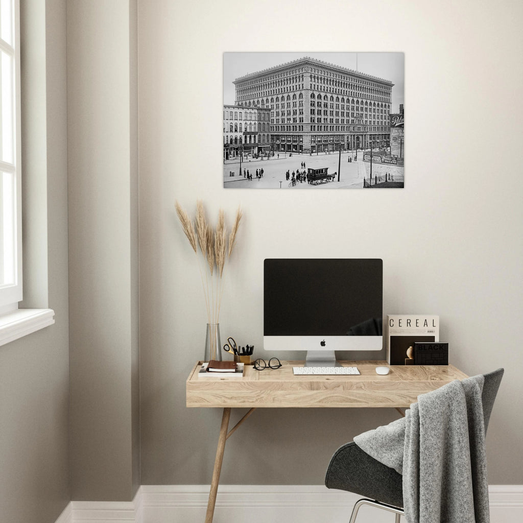 Buffalo Ellicott Square Building 1900  - Premium Matte Paper Poster