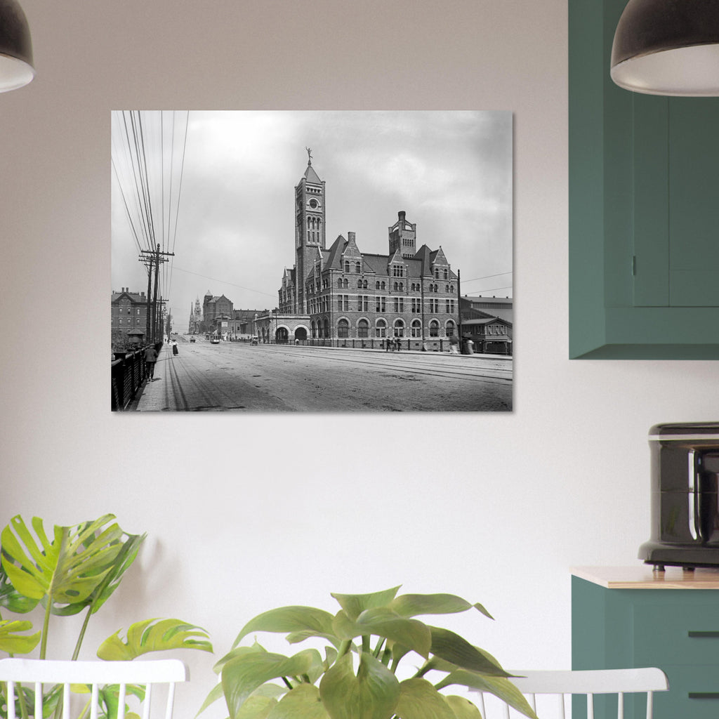 Nashville, Tennessee 1900 - Union Station - Premium Matte Paper Poster