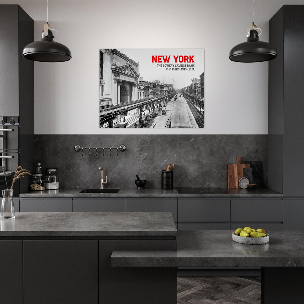 New York City, 1905 – The Bowery and the Third Avenue El - Premium Matte Paper Poster