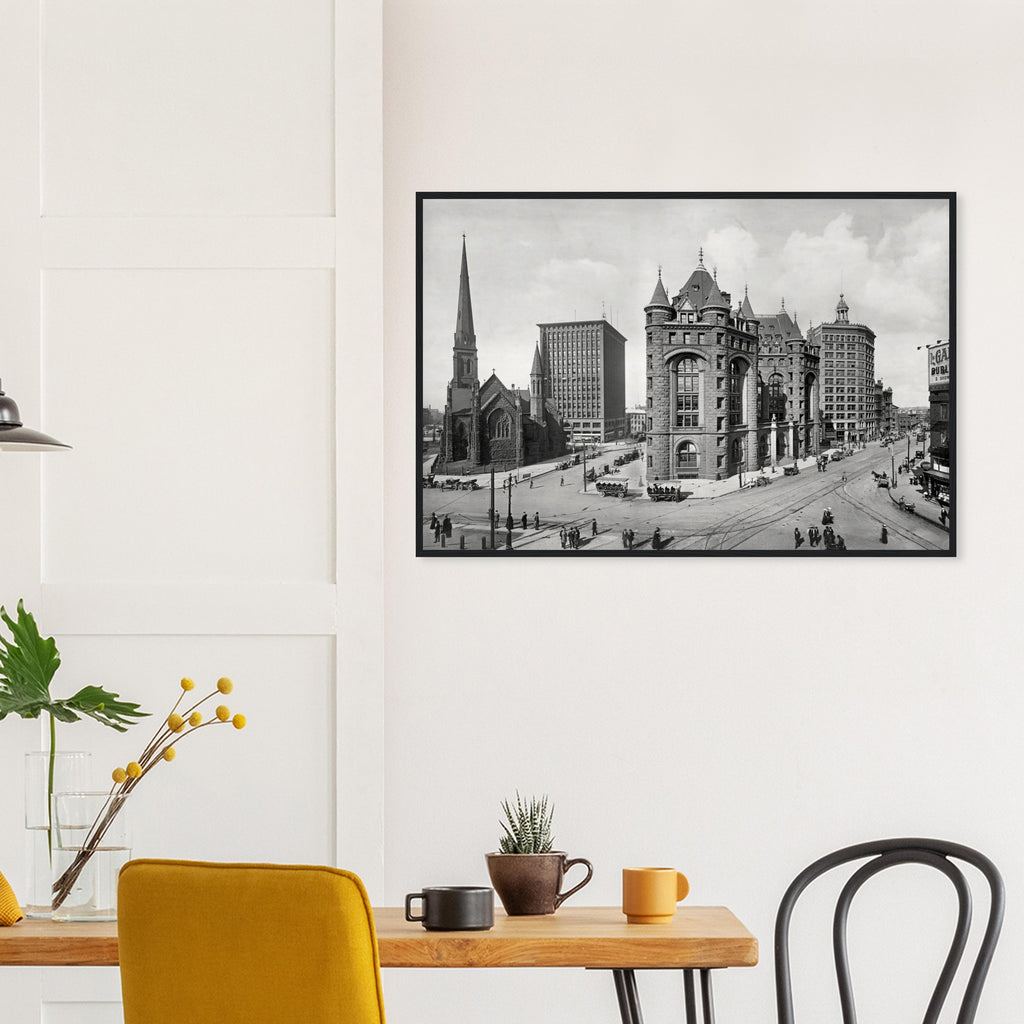 Buffalo 1900 Shelton Square - wooden framed posters