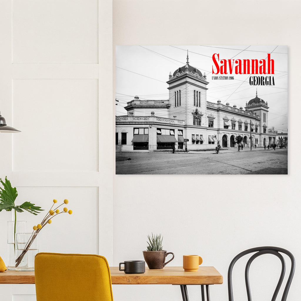 Savannah, Georgia 1905 - Union Station - Premium Matte Paper Poster