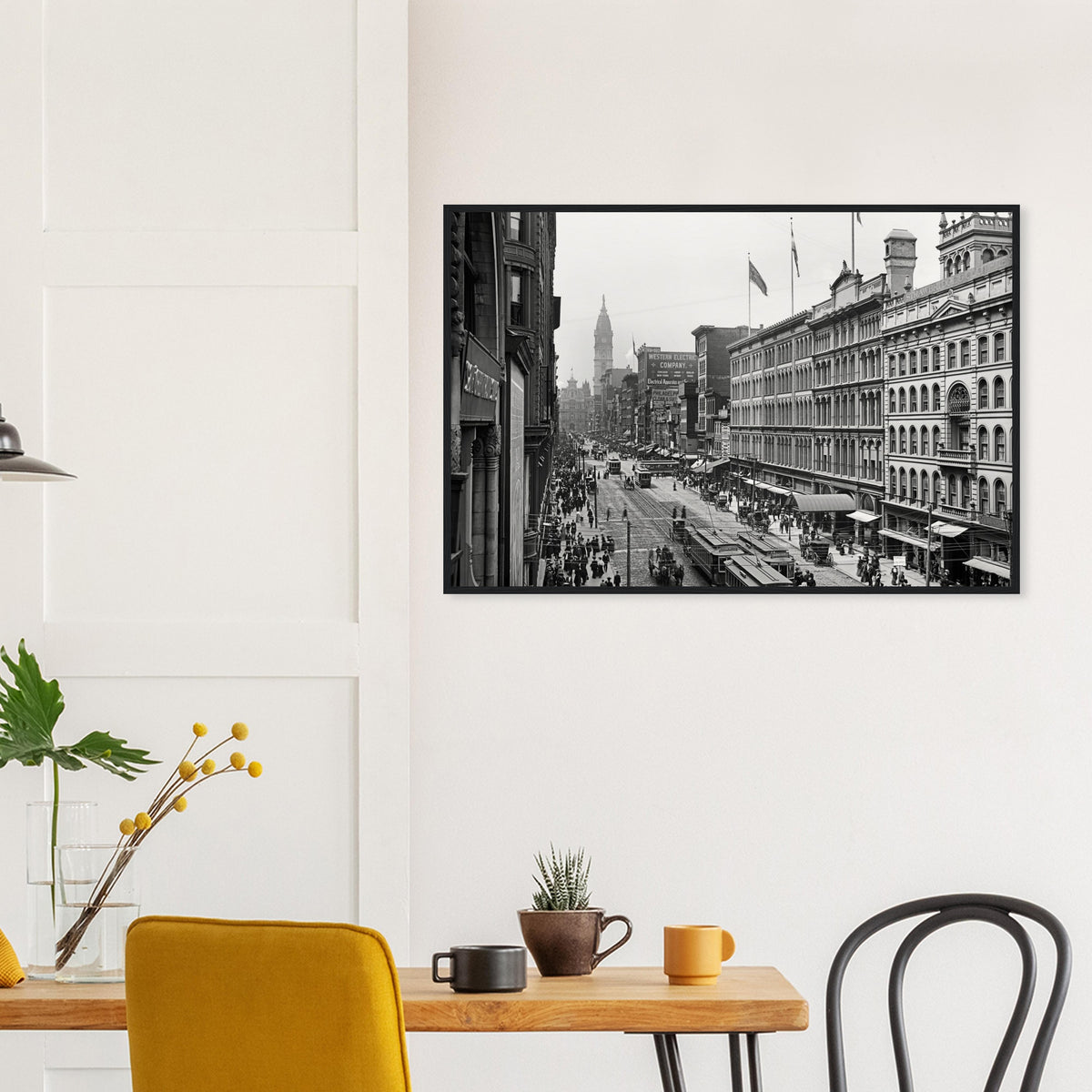 Philadelphia, Pennsylvania 1904 - Market Street - wooden framed posters