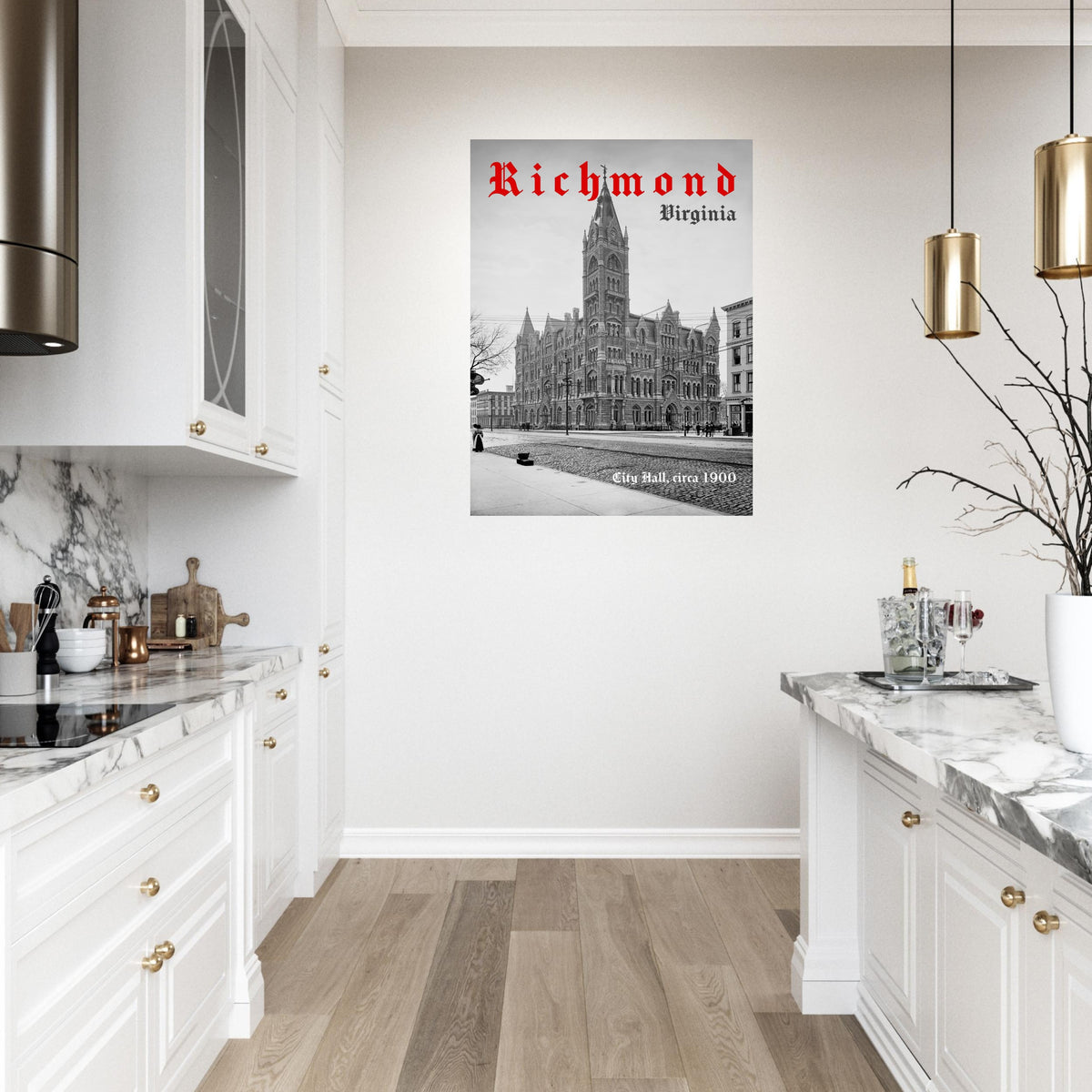 Richmond, Virginia, 1900 - City Hall - Premium Matte Paper Poster